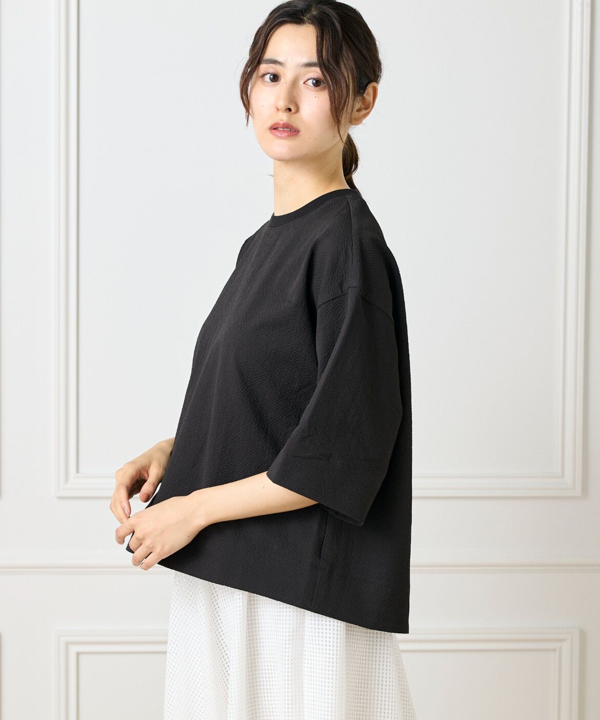 DAY by DAY it&rsquo;s international「バックタックＴブラウス《グランサッカー》」|シャツ・ブラウス|