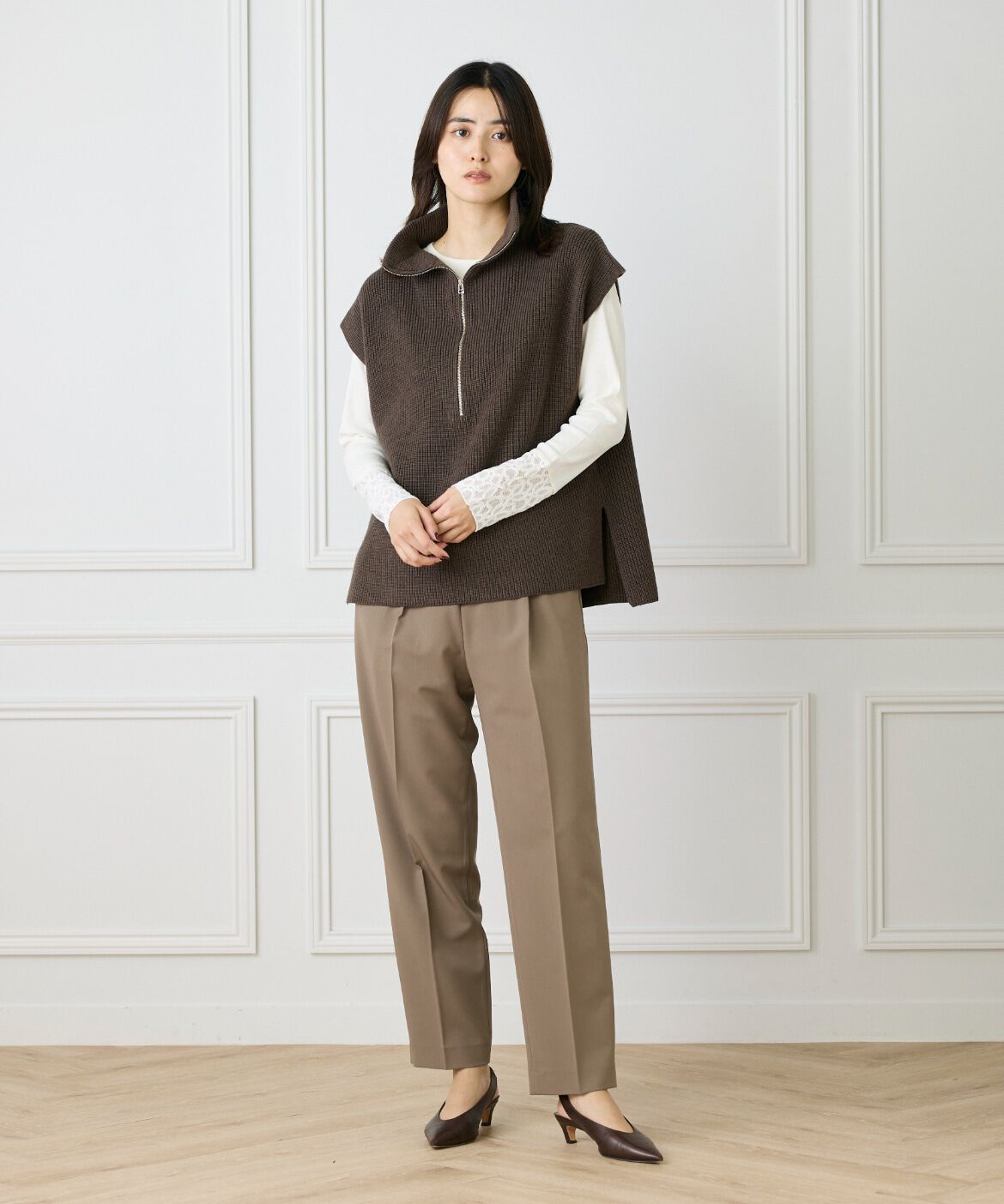 DAY by DAY it&rsquo;s international「レースドッキングクルーネックカットソー」|Tシャツ・カットソー|