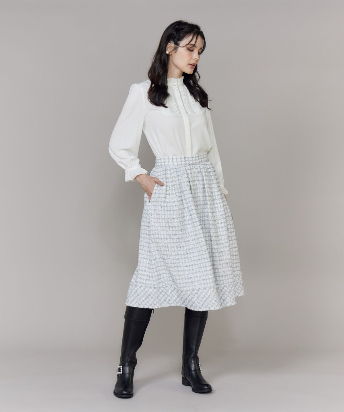 Maglie le cassetto「《プラスサイズ》ピコフリルブラウス《M Maglie le cassetto》」|シャツ・ブラウス|