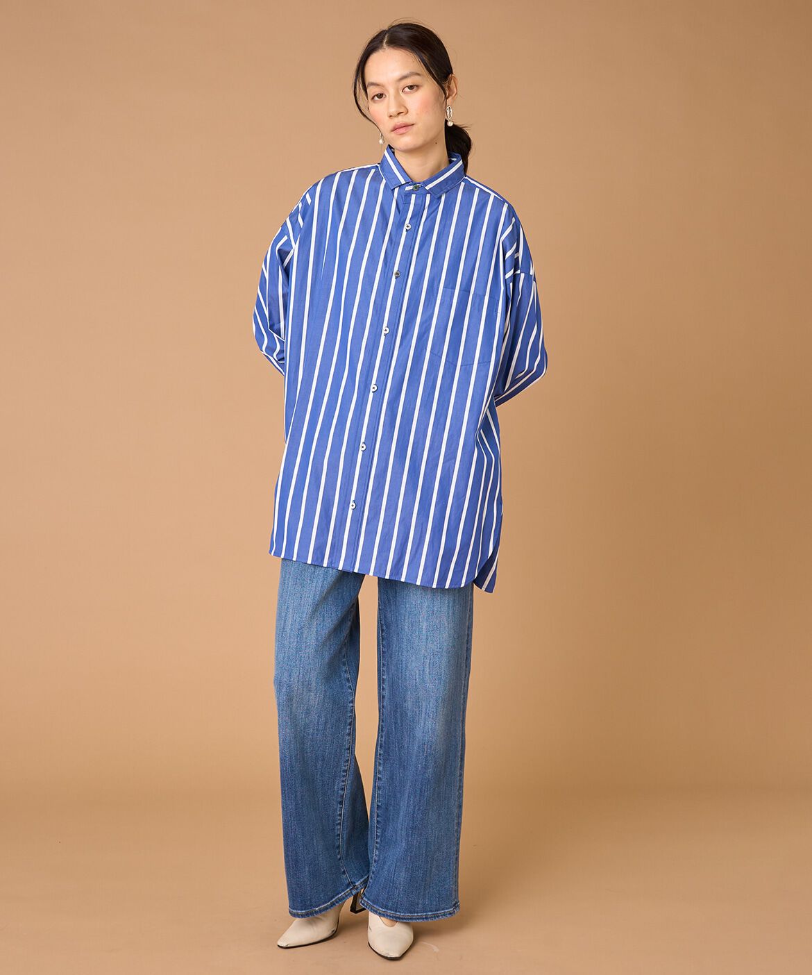 INED「TICCA スクエアビックシャツ TBEA-103」|シャツ・ブラウス|