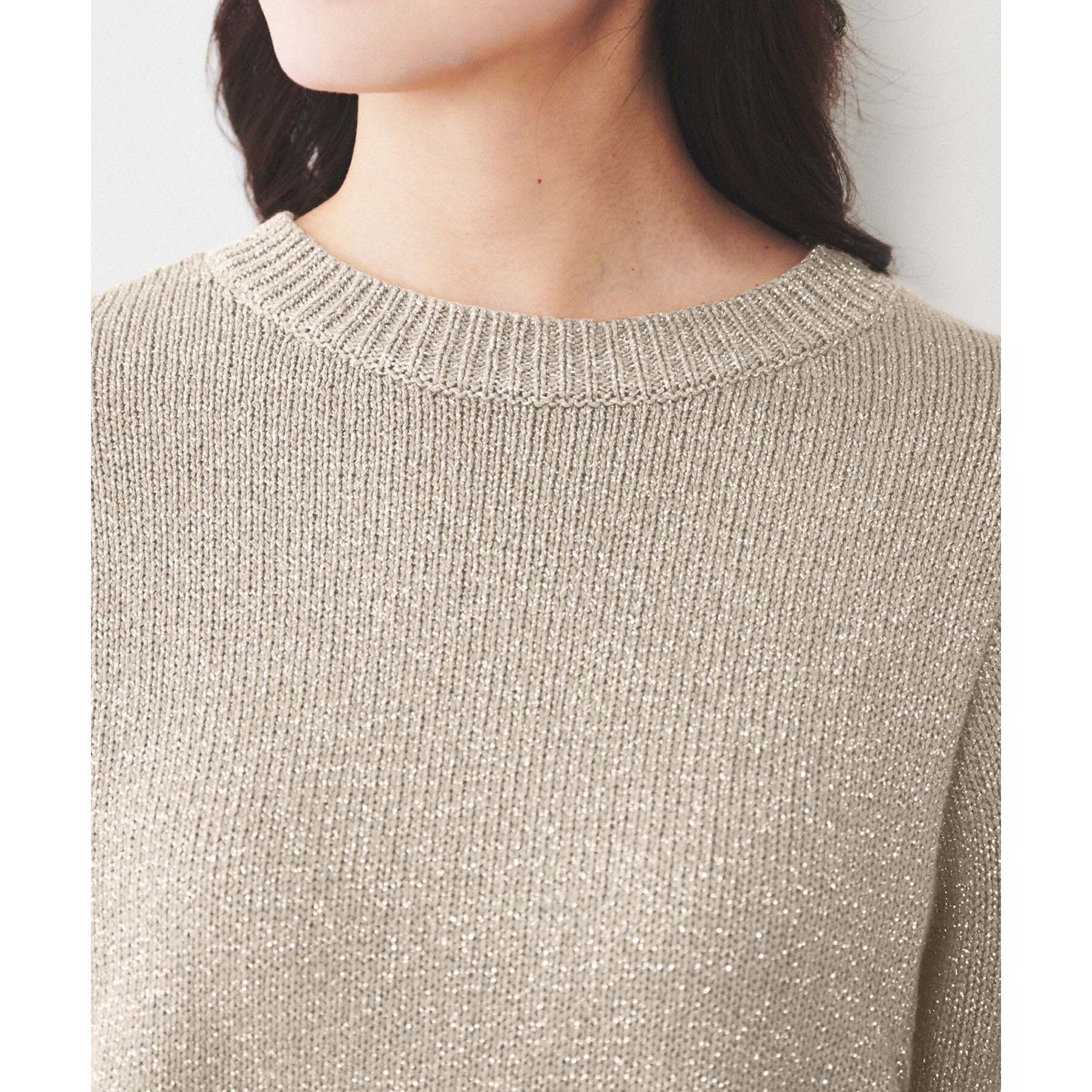 UNTITLED「【ゆったり/洗える】ラメ入りローゲージニット」|ニット・セーター|