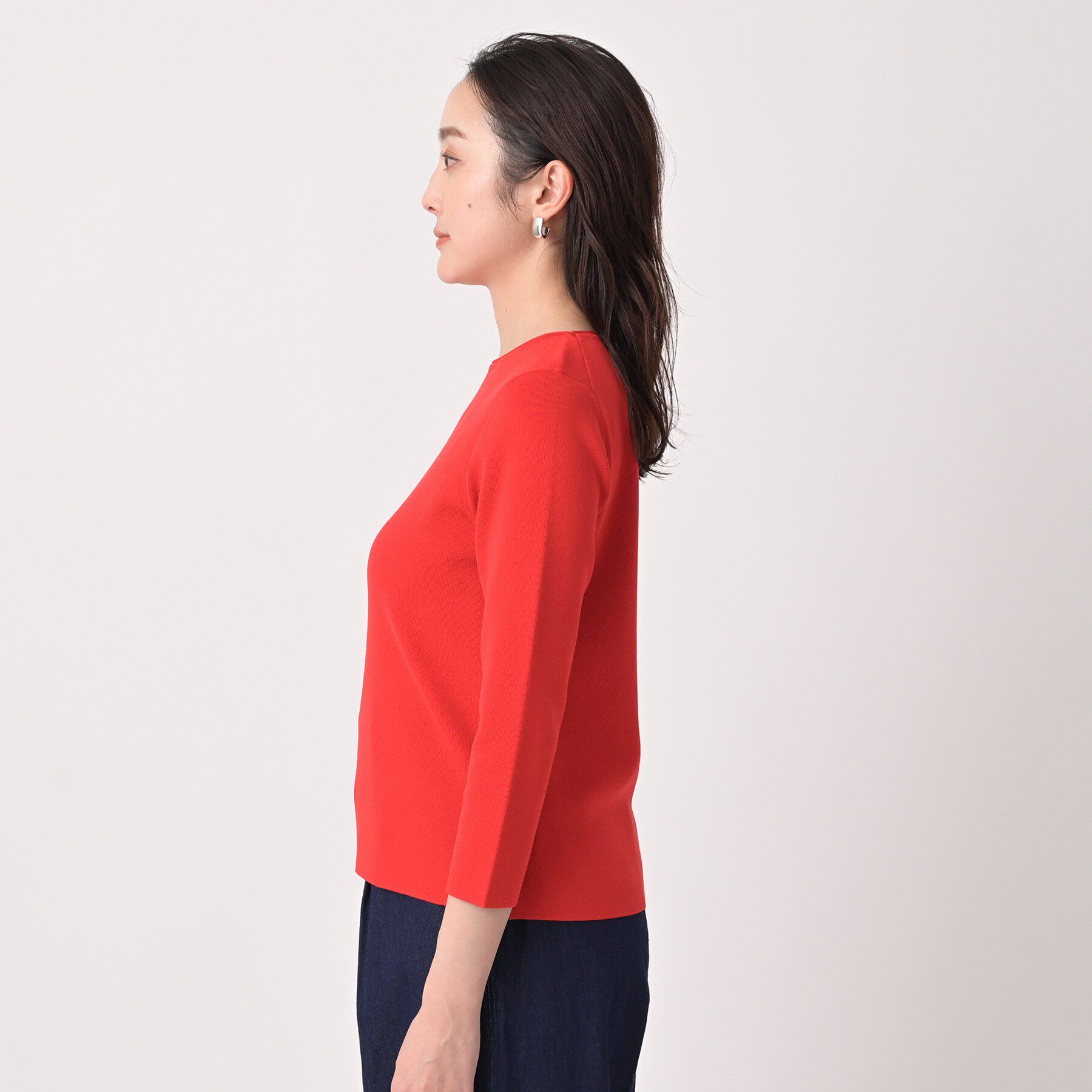 UNTITLED「ボートネックコットンプルオーバー」|ニット・セーター|