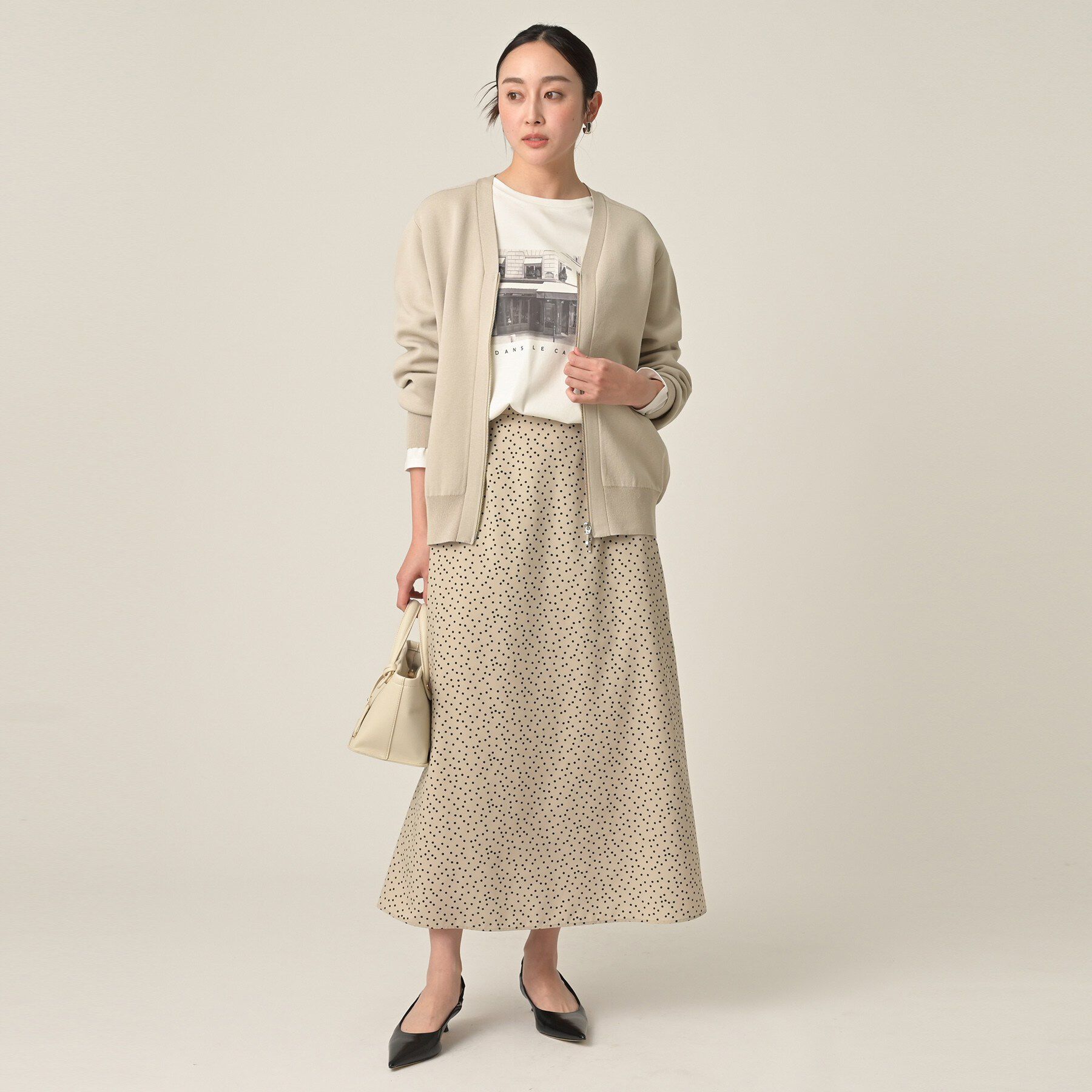 UNTITLED「ジップアップニットカーディガン」|カーディガン|