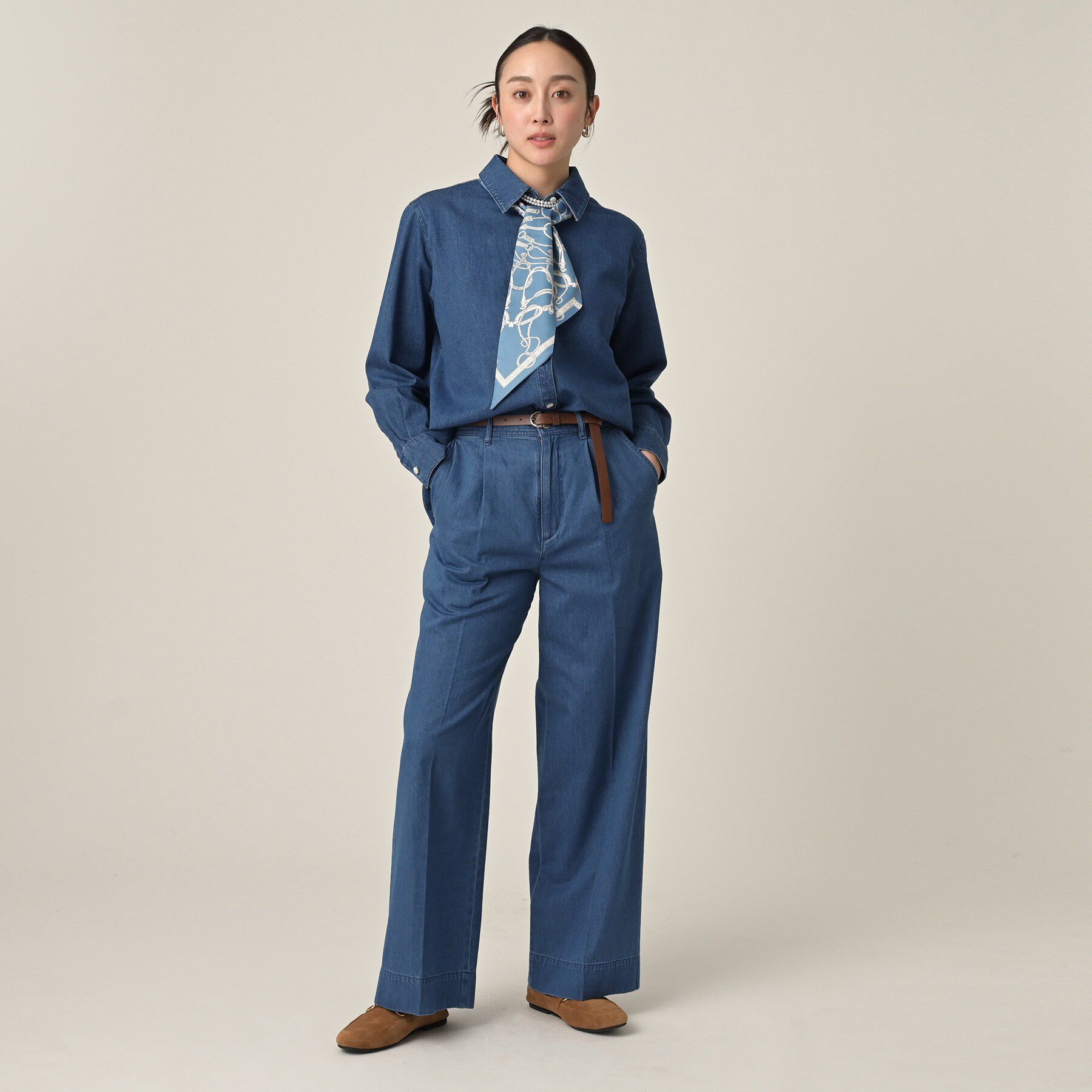 UNTITLED「ライトウェイトデニムブラウス」|シャツ・ブラウス|