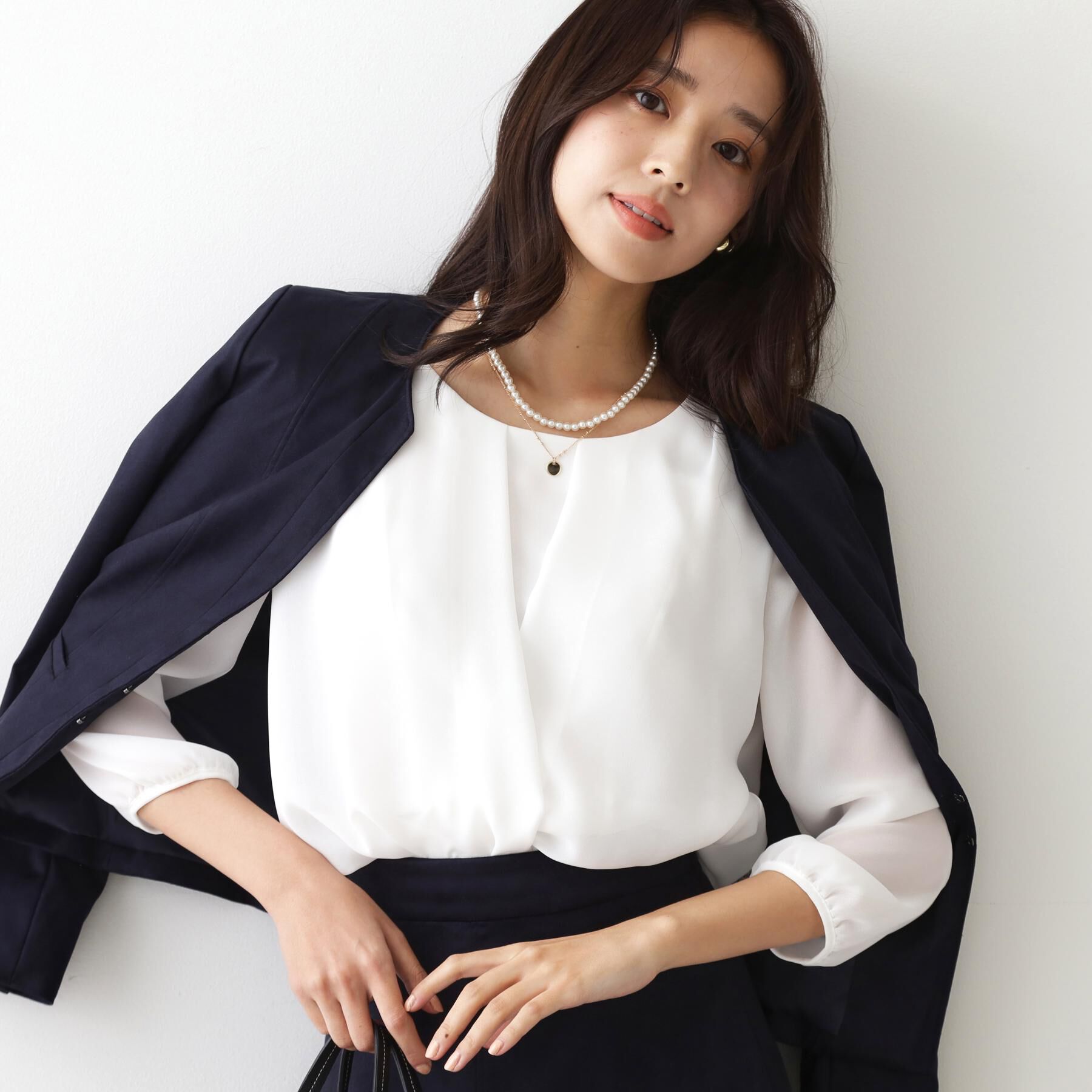 COUP DE CHANCE「【洗える／日本製／通勤】カシュクール風ブラウス」|シャツ・ブラウス|