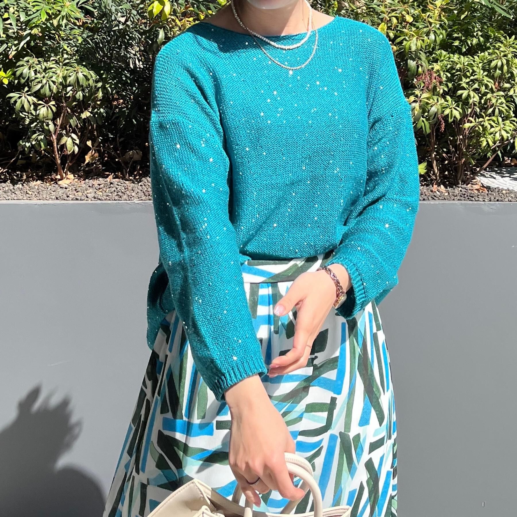 COUP DE CHANCE「【洗える】スパンコールニット」|ニット・セーター|