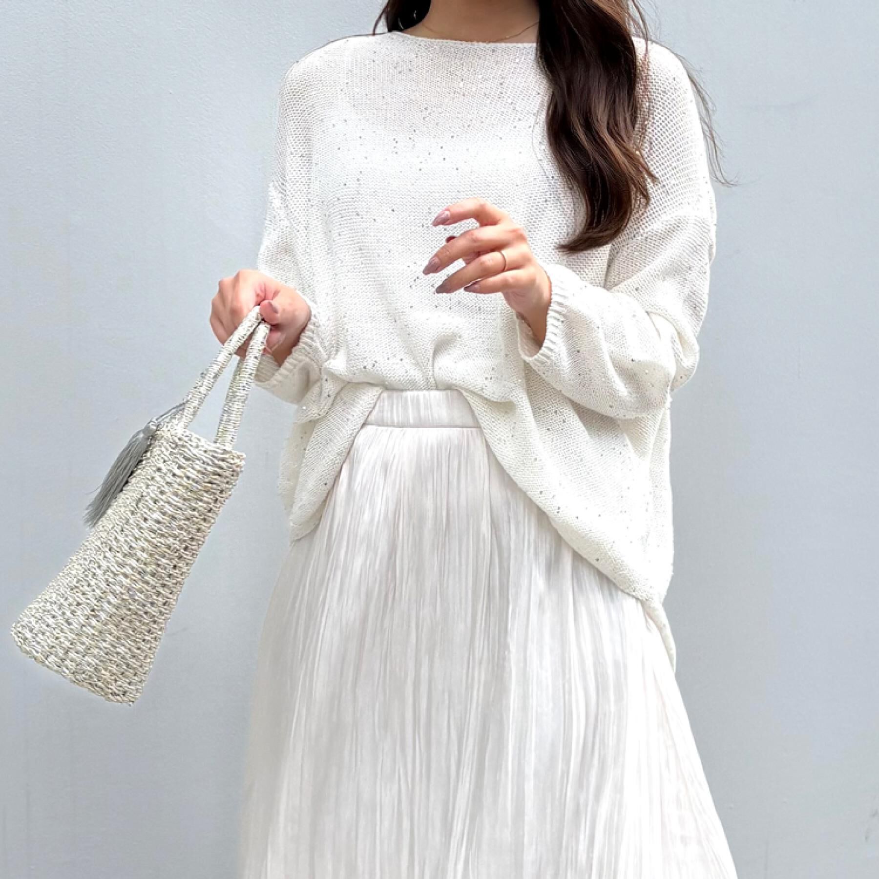 COUP DE CHANCE「【洗える】スパンコールニット」|ニット・セーター|