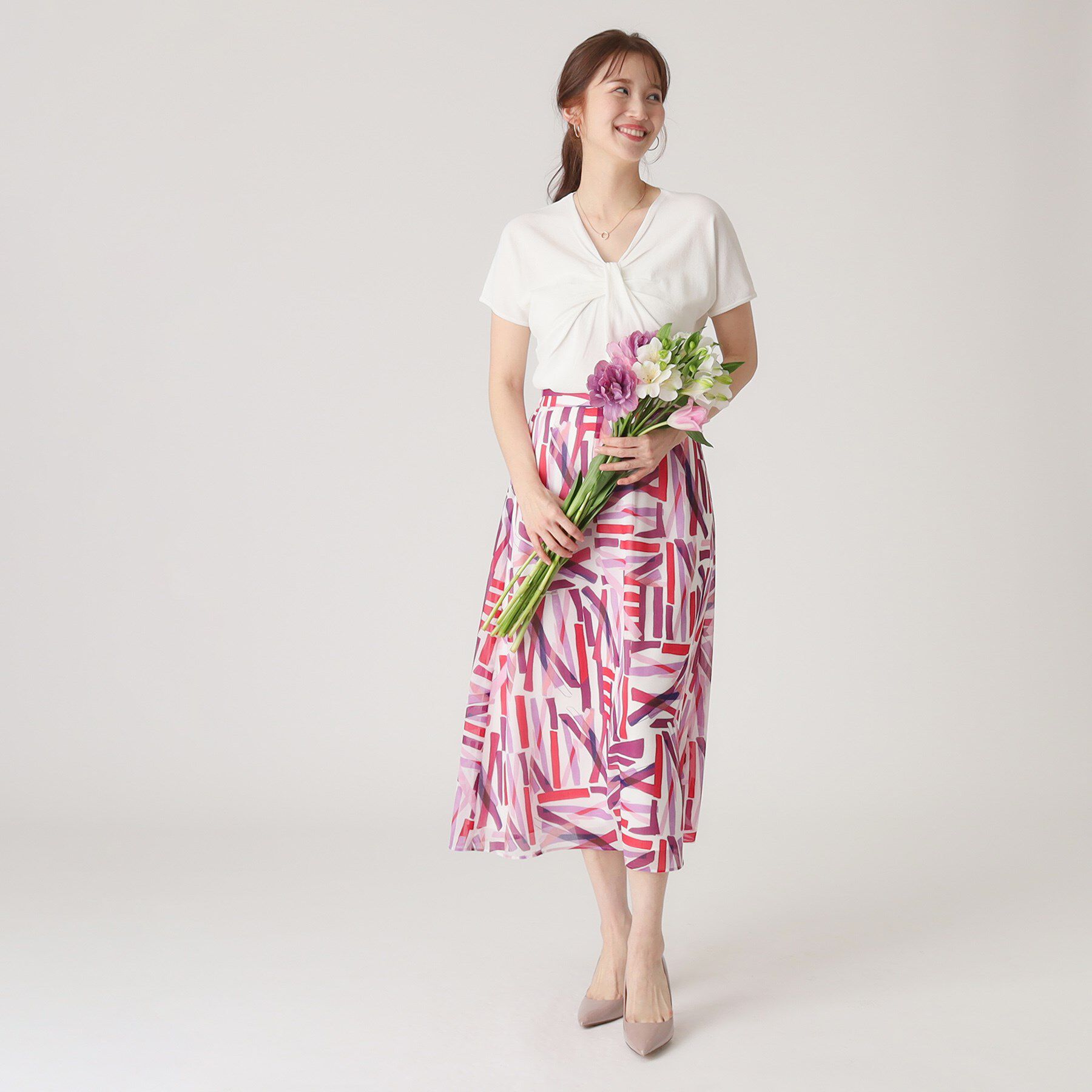 COUP DE CHANCE「【洗える】捻りデザインのニットトップス」|ニット・セーター|