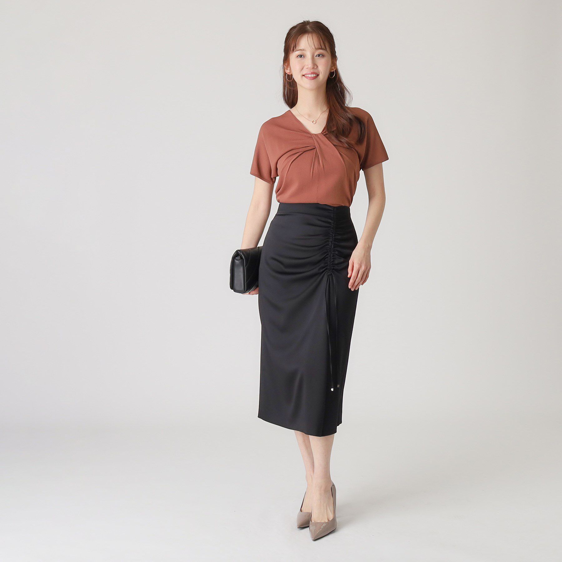 COUP DE CHANCE「【洗える／日本製】ドロストデザイン ナロータイトスカート」|スカート|