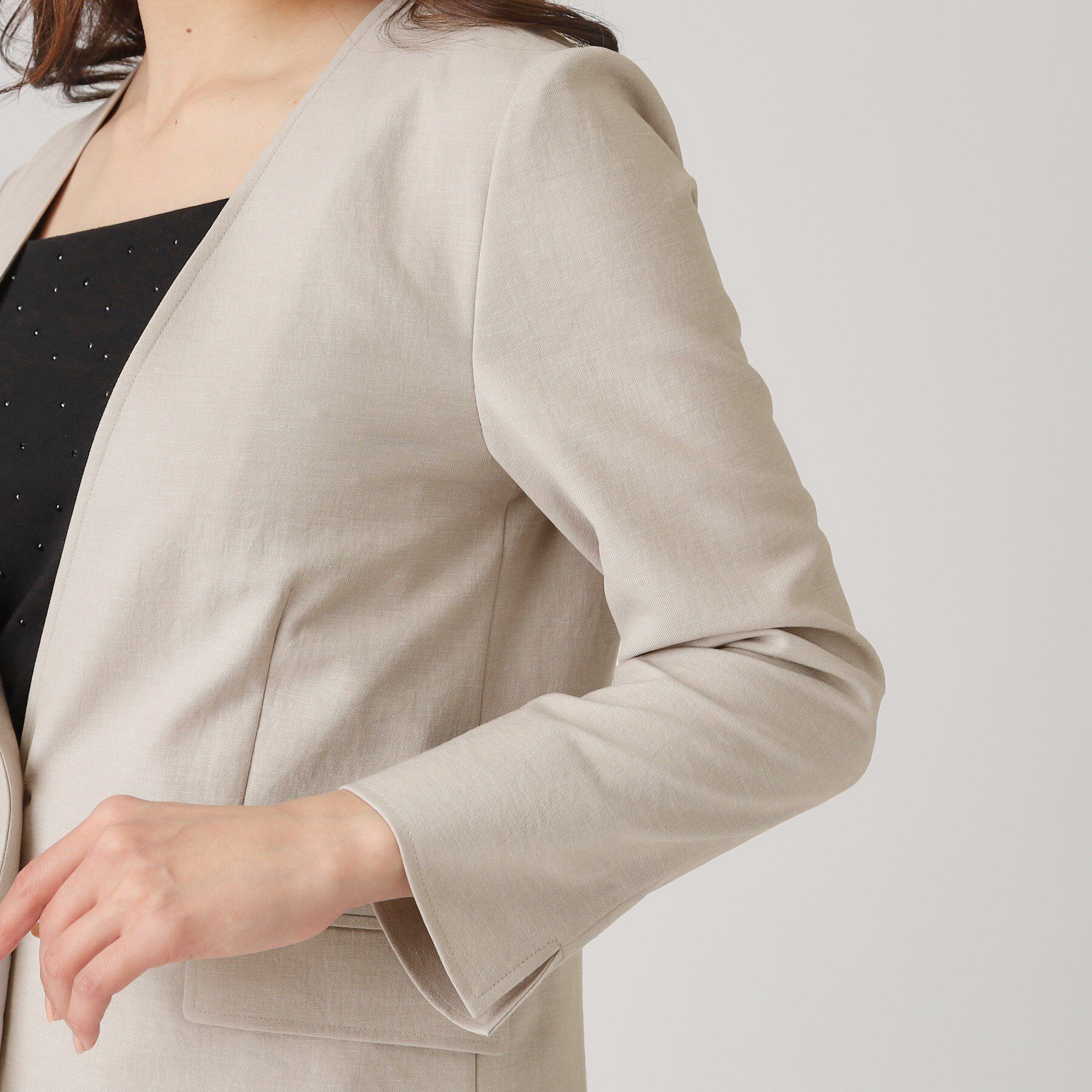 COUP DE CHANCE「【洗える／日本製】ノーカラージャケット」|ノーカラージャケット|