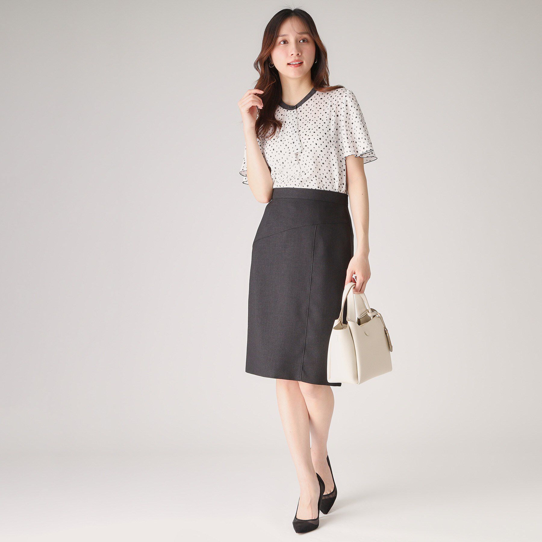 COUP DE CHANCE「【洗える】フリルデザインブラウス」|シャツ・ブラウス|