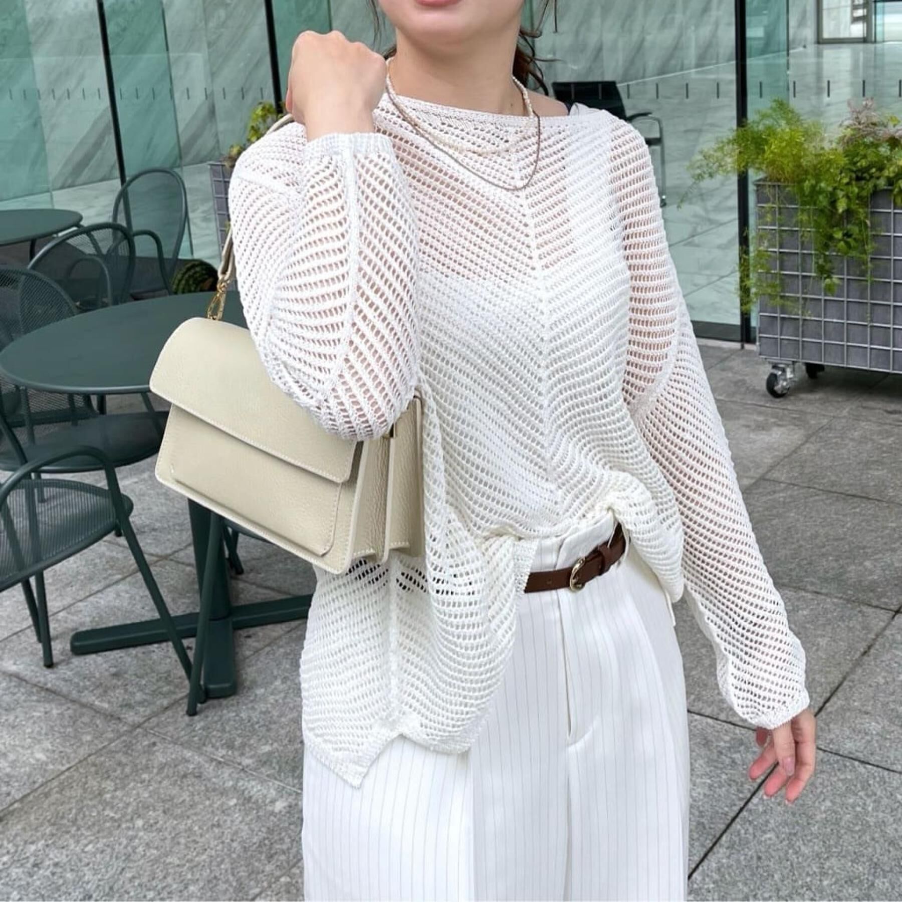 COUP DE CHANCE「【洗える／日本製】和紙混ニットプルオーバー」|ニット・セーター|