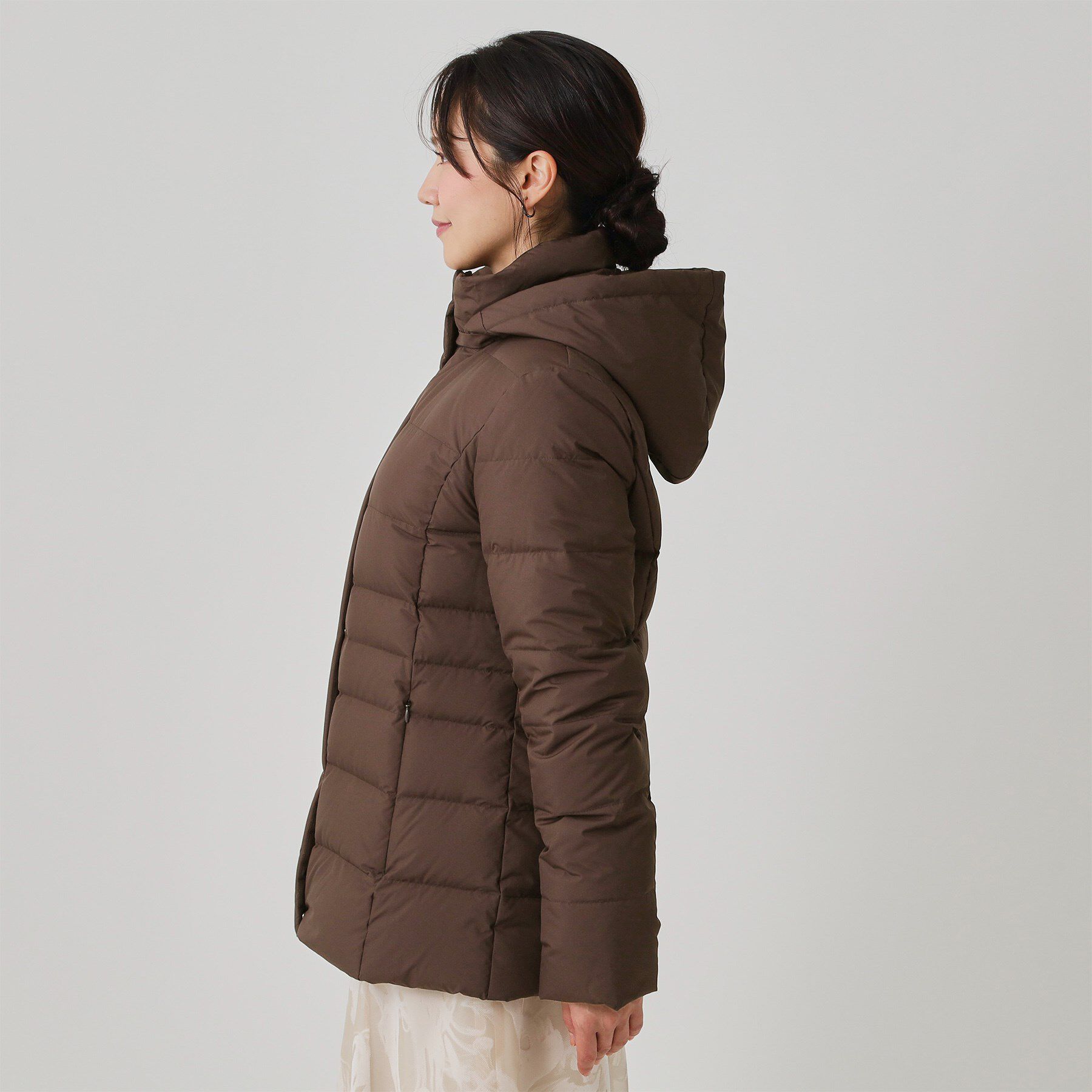 COUP DE CHANCE「【フランス産ホワイトダックダウン／FP800保温性◎／抗菌防臭／手洗い可】ミドル丈ダウンコート」|ダウン|