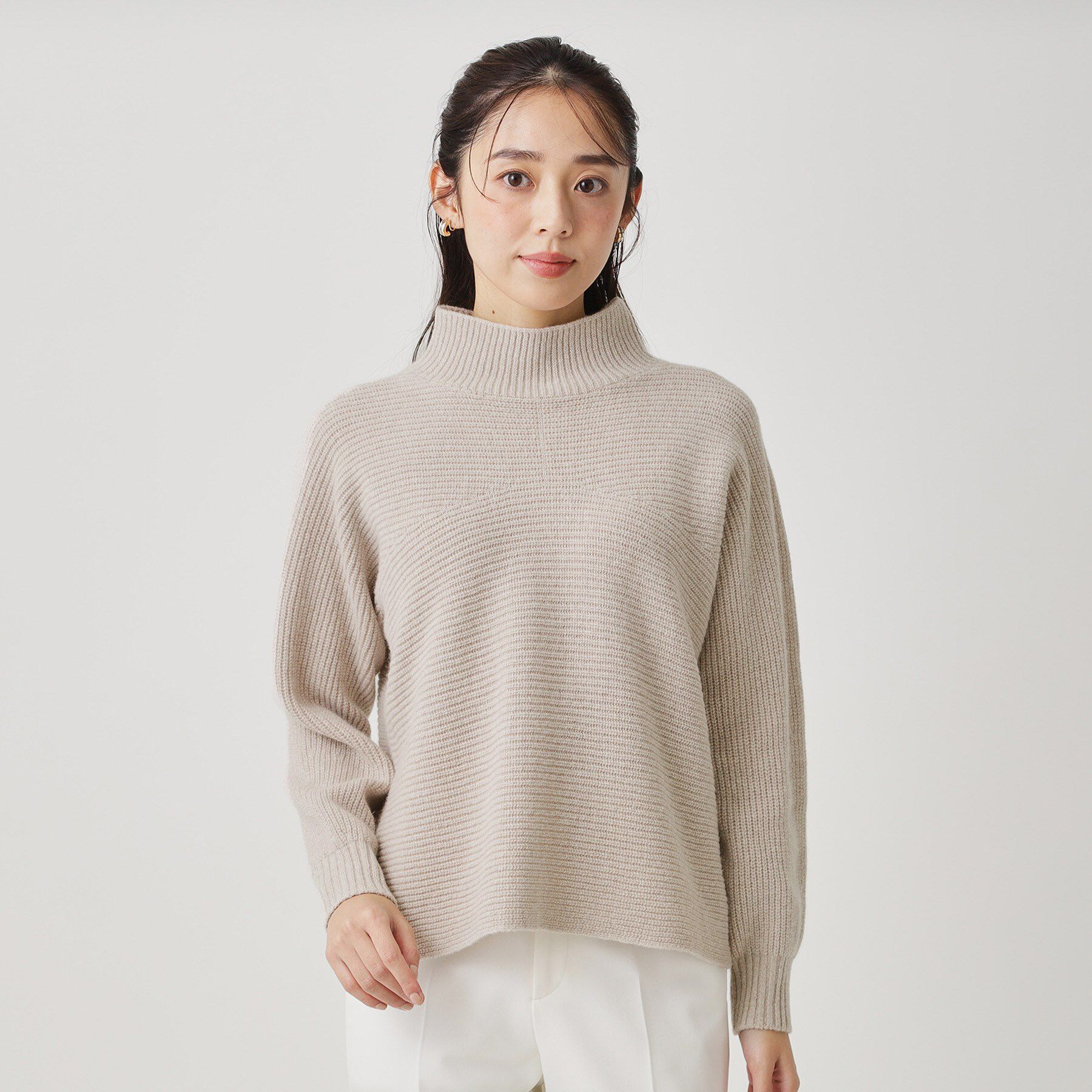 COUP DE CHANCE「【手洗い可／日本製／温かく軽い】ミドルゲージニットトップス」|ニット・セーター|