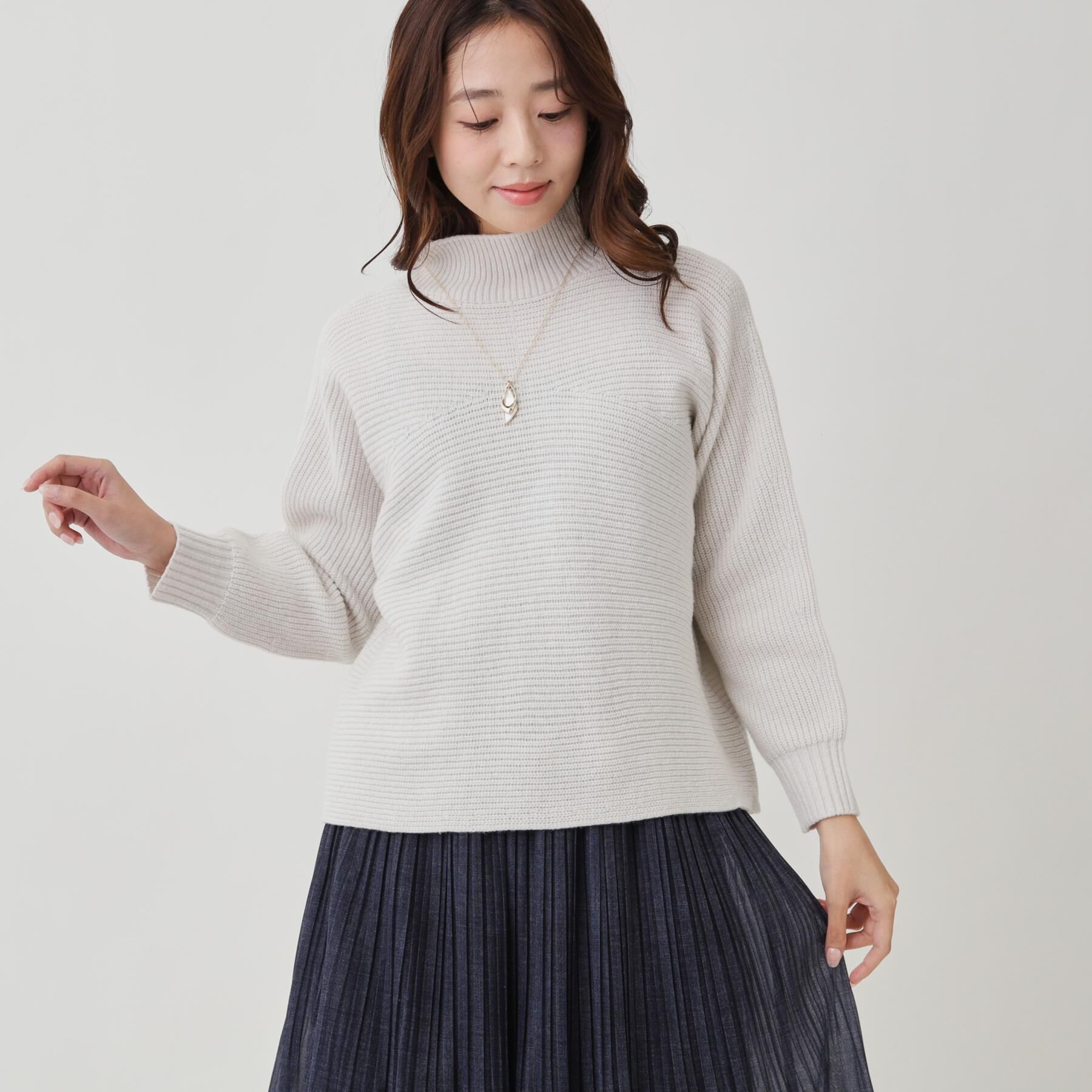 COUP DE CHANCE「【手洗い可／日本製／温かく軽い】ミドルゲージニットトップス」|ニット・セーター|