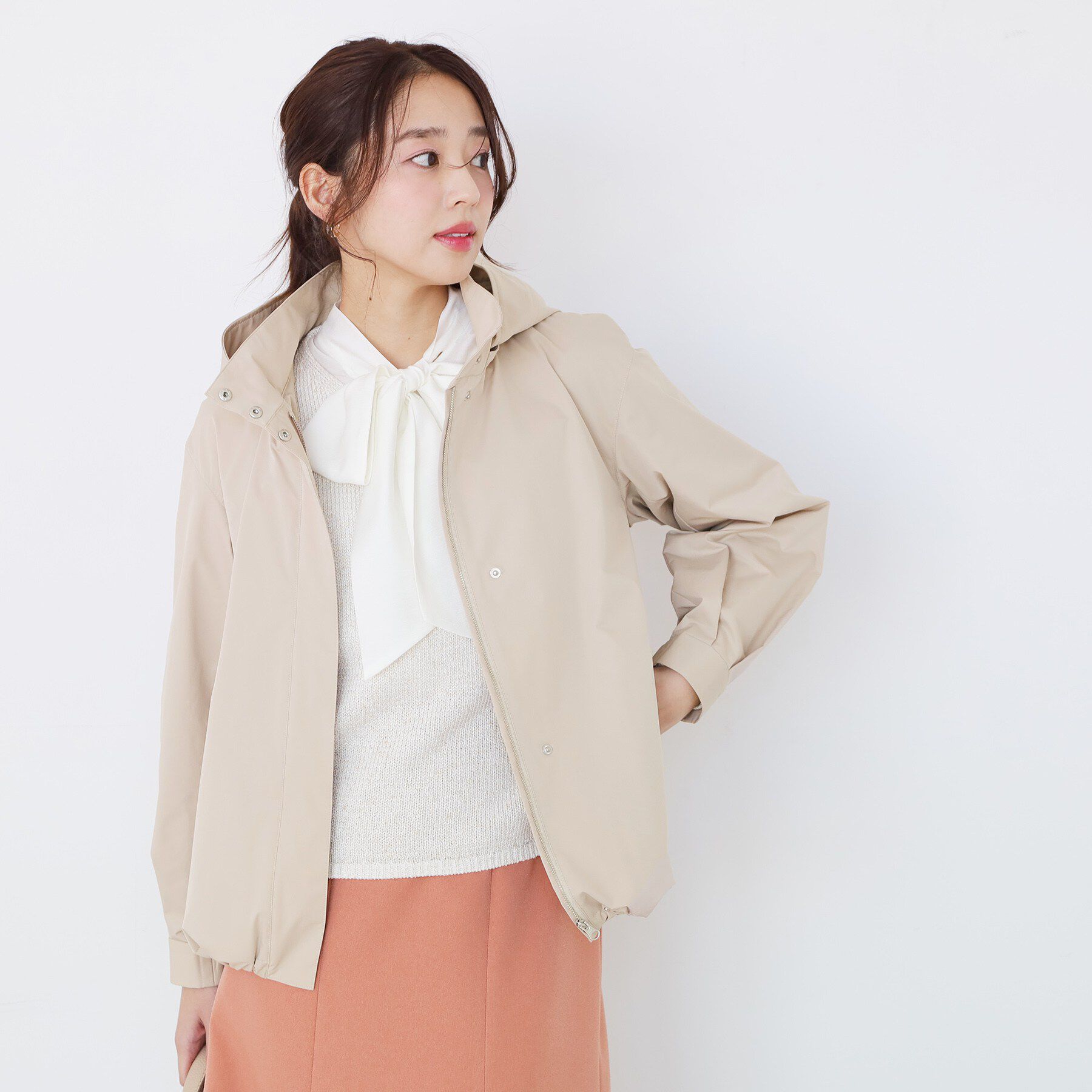 COUP DE CHANCE「【手洗い可／裏地なし／袖プッシュアップ可／フード取外し可】マウンテンパーカー」|ブルゾン・スタジャン|