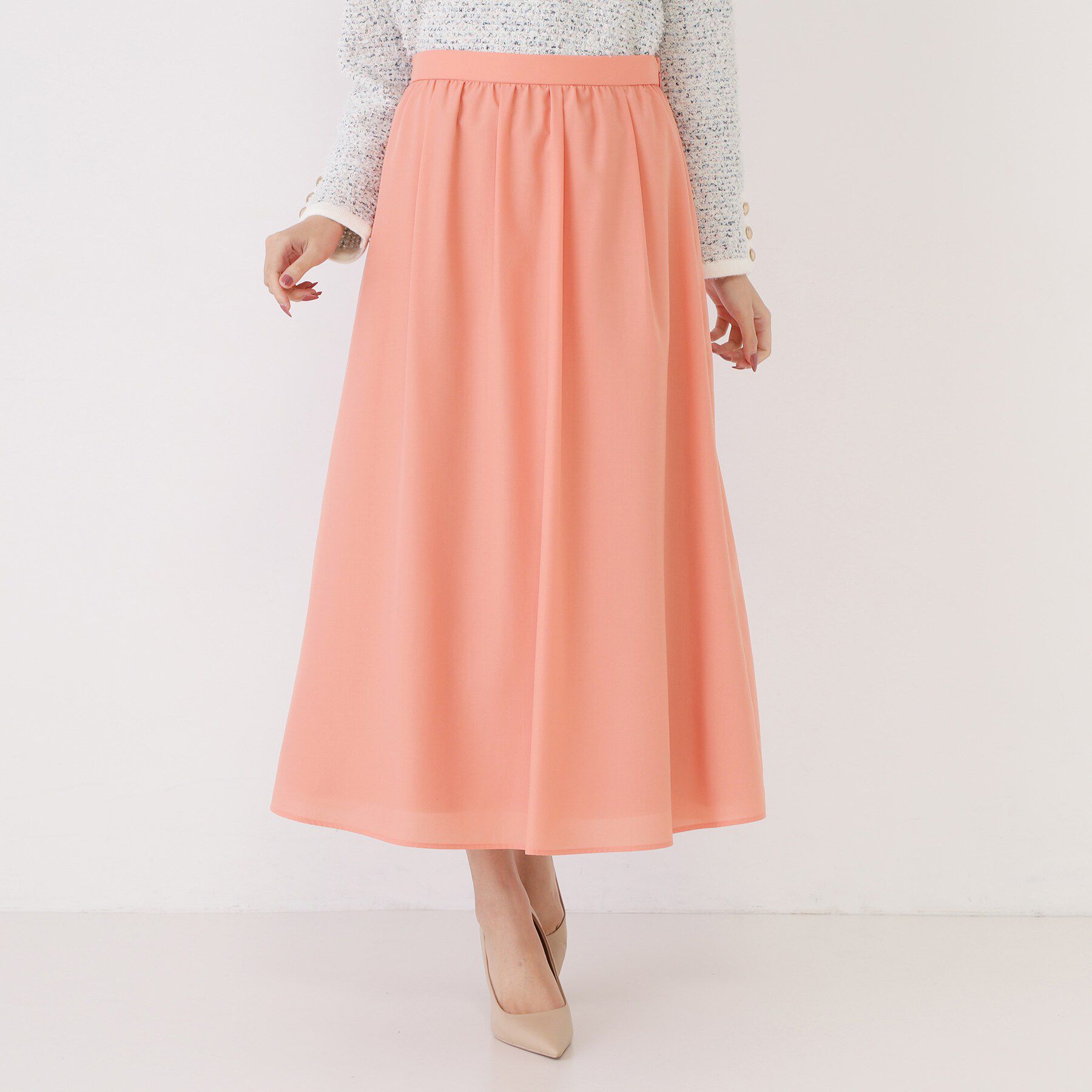 COUP DE CHANCE「【手洗い可／ウエストゴム】エアリーなフレアースカート」|スカート|