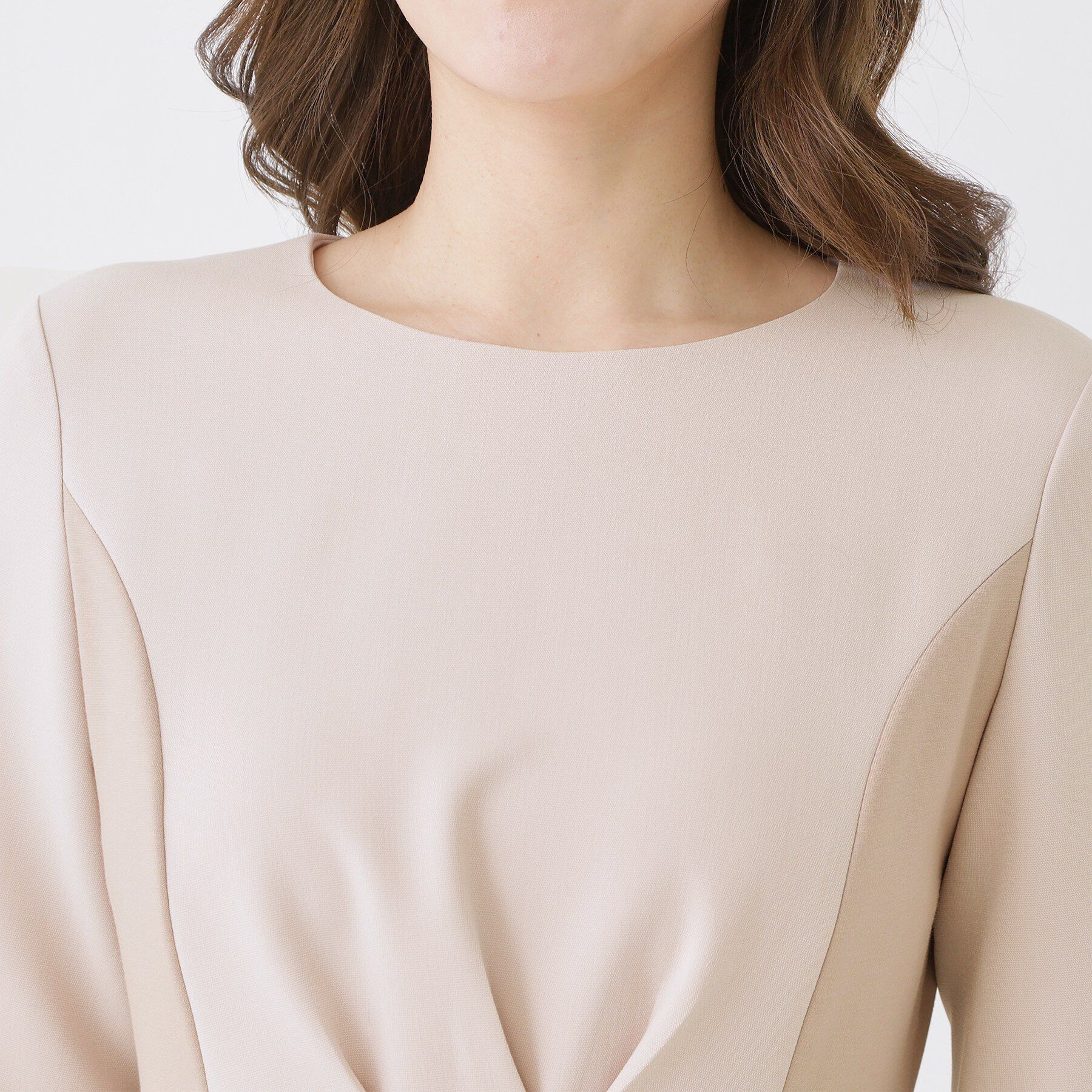 COUP DE CHANCE「【手洗い可／日本製】異素材組み合わせワンピース」|ワンピース|