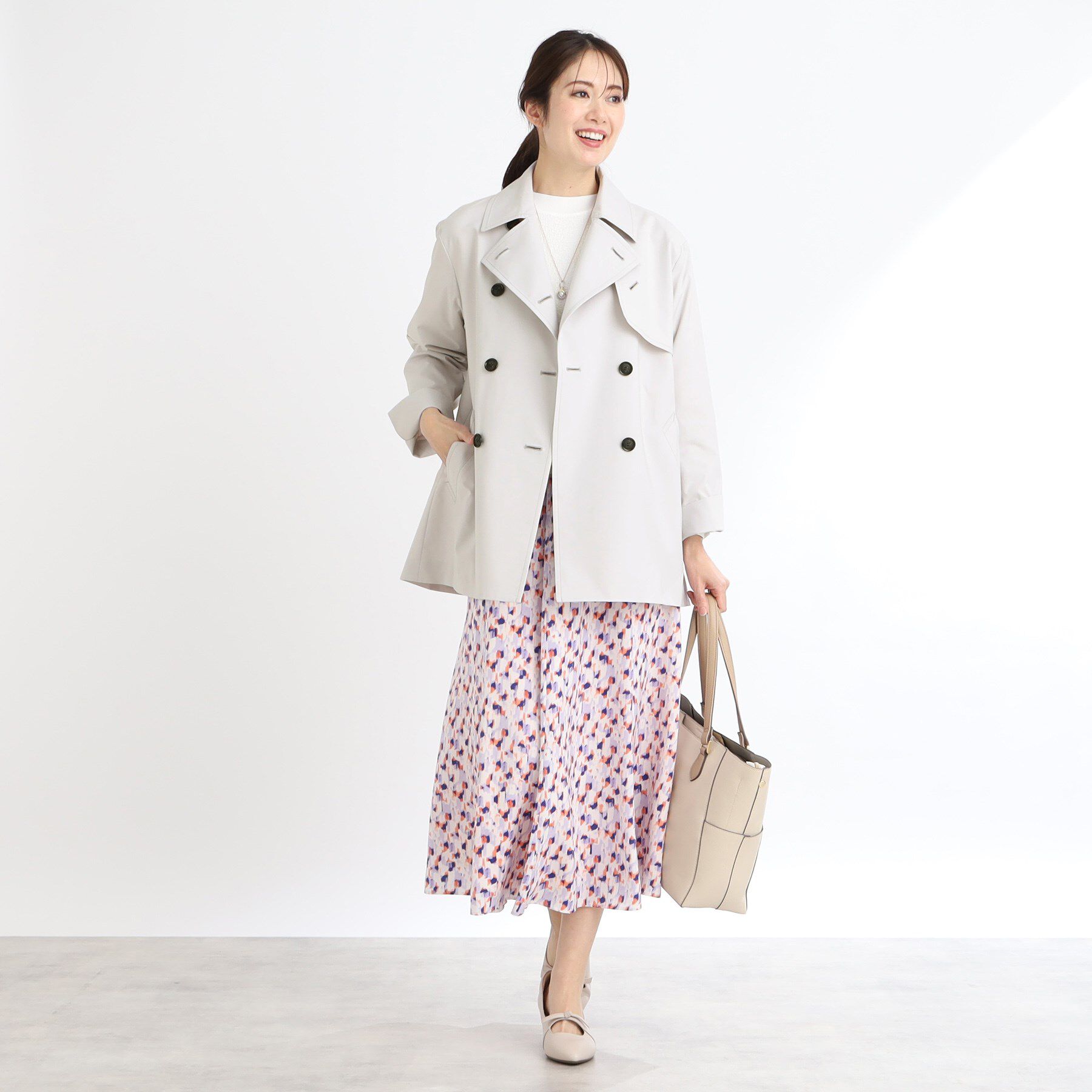 Reflect「【手洗い可／撥水】ライティミドル丈コート」|トレンチコート|