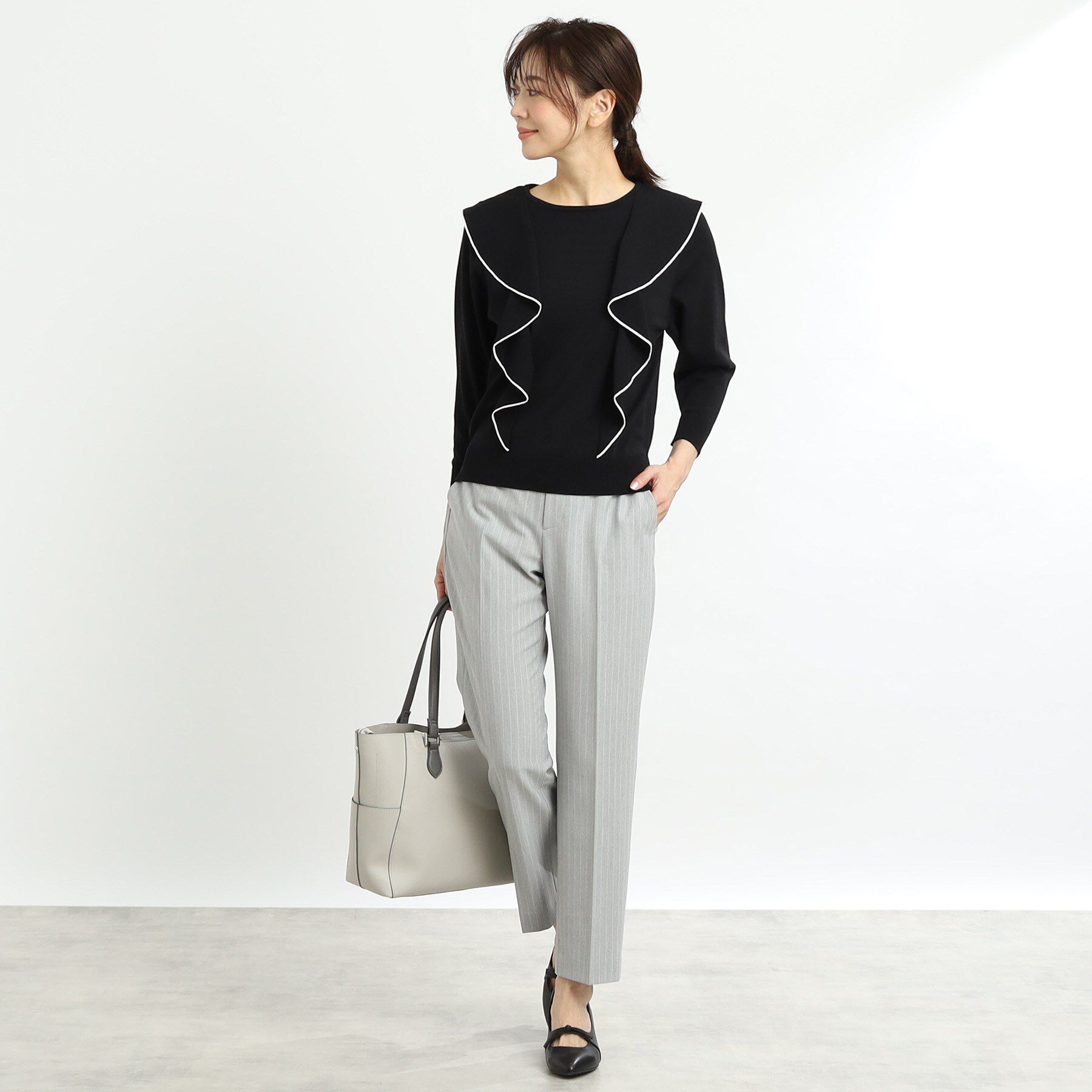 Reflect「ラッフルフリルプルオーバーニット」|ニット・セーター|