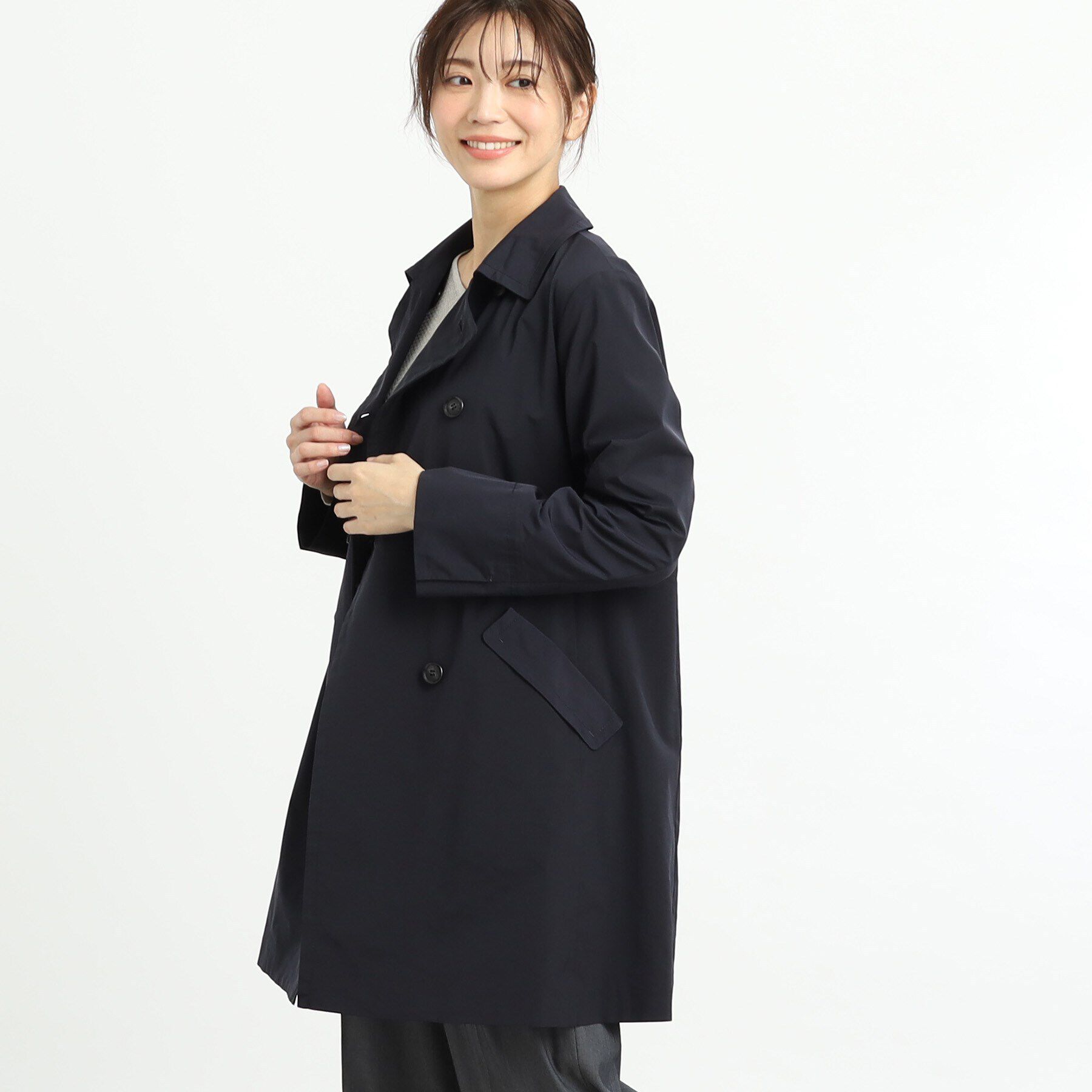 Reflect「【手洗い可／軽い着心地】ストレッチPコート」|ピーコート|