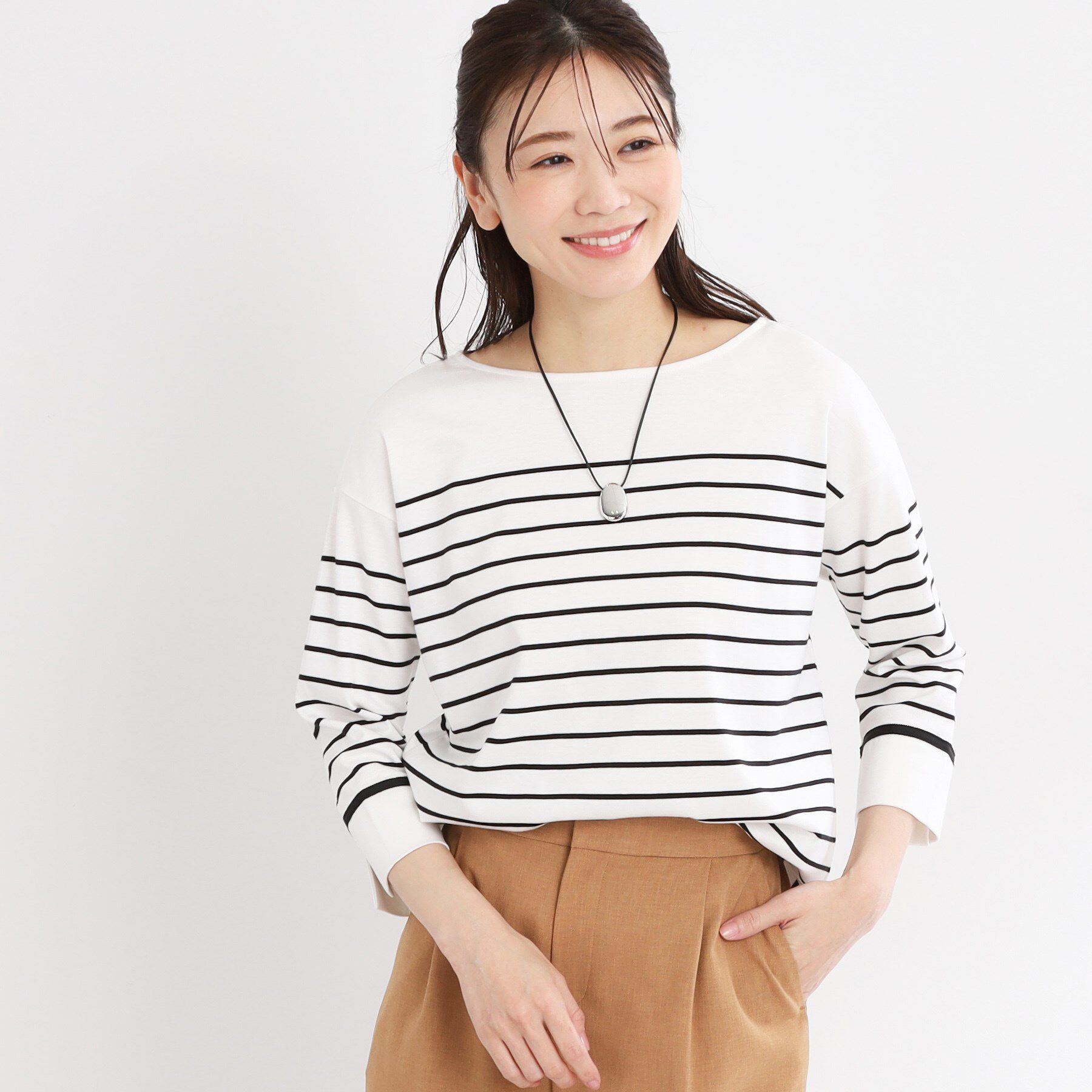 Reflect「【洗える】パネルボーダープルオーバー」|Tシャツ・カットソー|