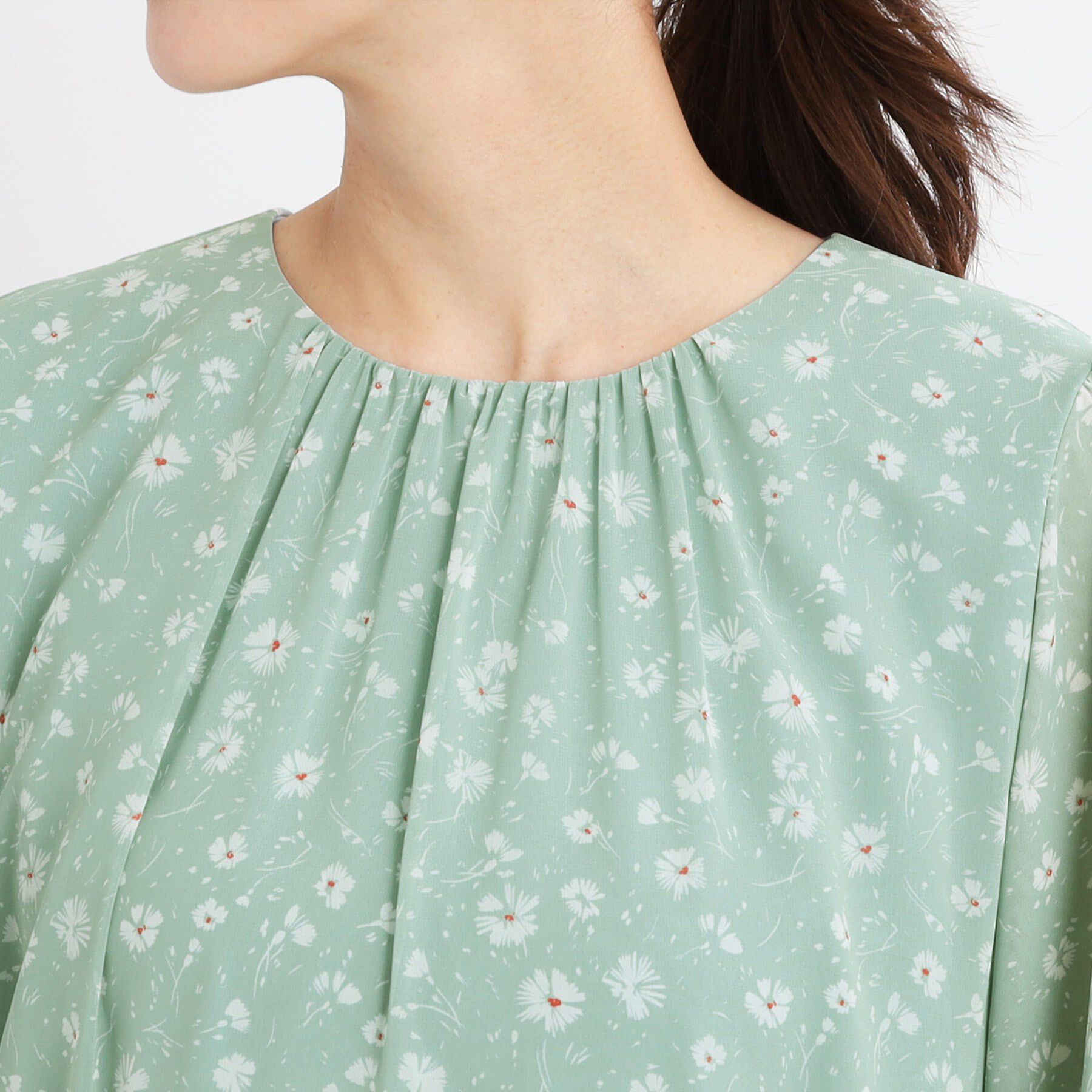 Reflect「【マシンウォッシュ可】フラワープリントワンピース」|ワンピース|