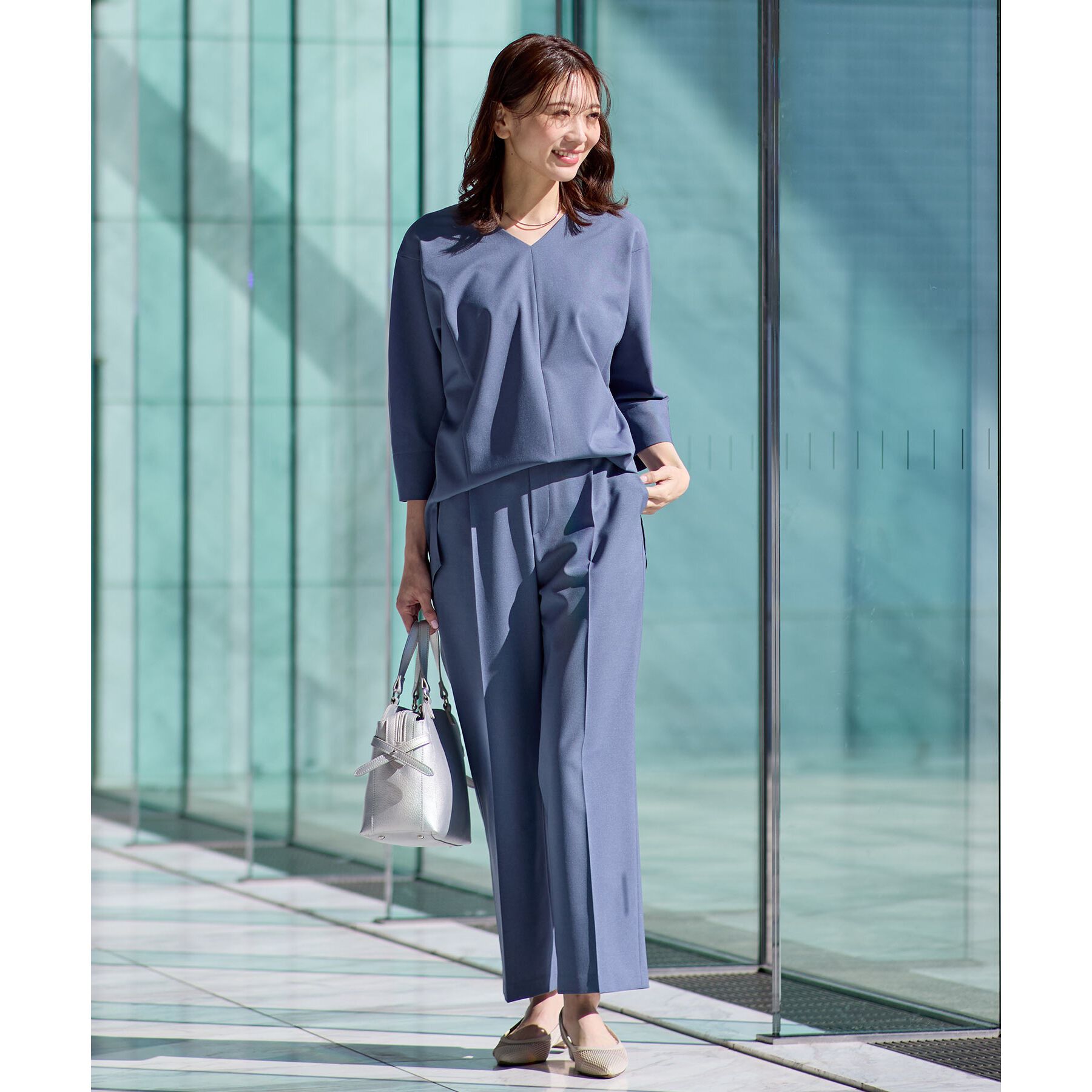 Reflect「【マシンウォッシュ可／セットアップ可能】ストレートシルエットパンツ」|その他|