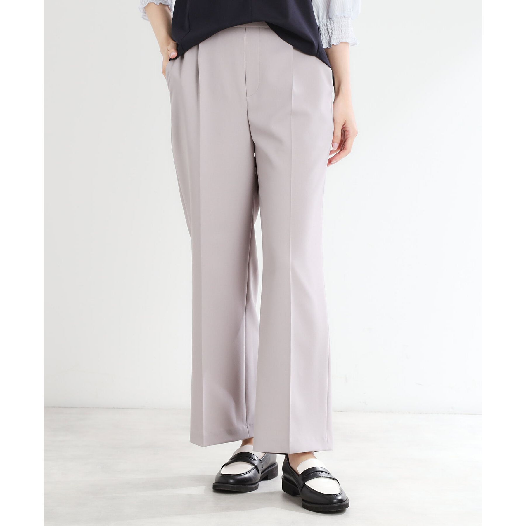 Reflect「【マシンウォッシュ可／セットアップ可能】ストレートシルエットパンツ」|その他|トープ(054)