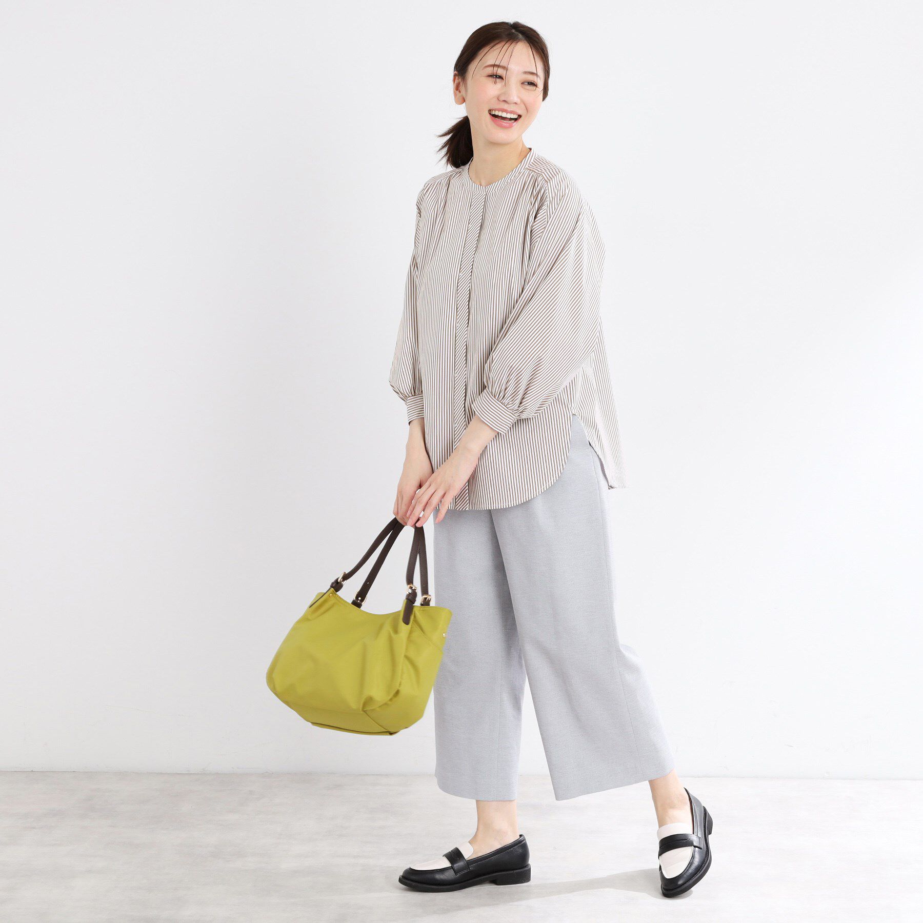 Reflect「【夏SALE／E‐QUALITY／手洗い可】ストライプシャツ」|シャツ・ブラウス|