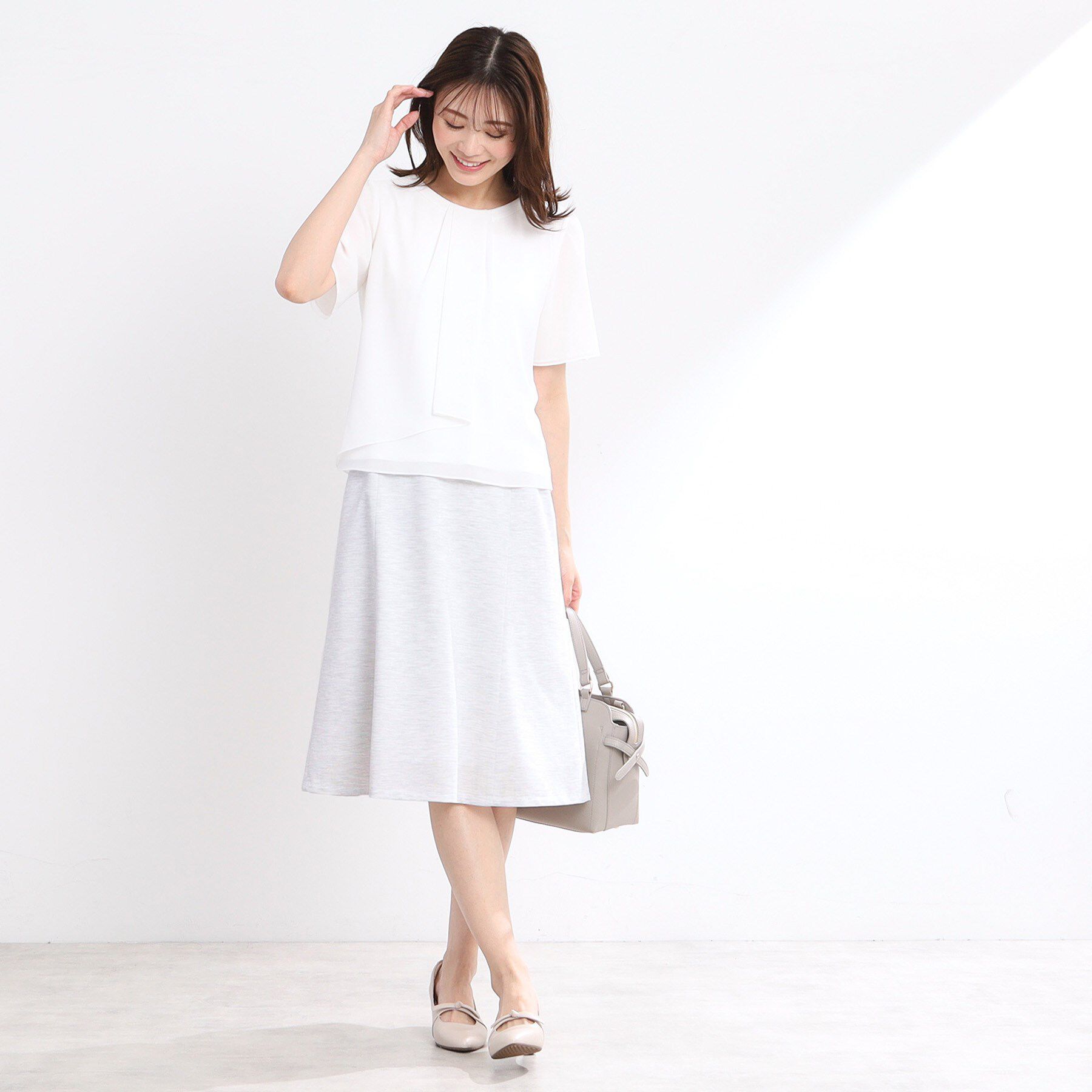 Reflect「【匠シリーズ／洗える】匠ソフトフレアスカート」|スカート|