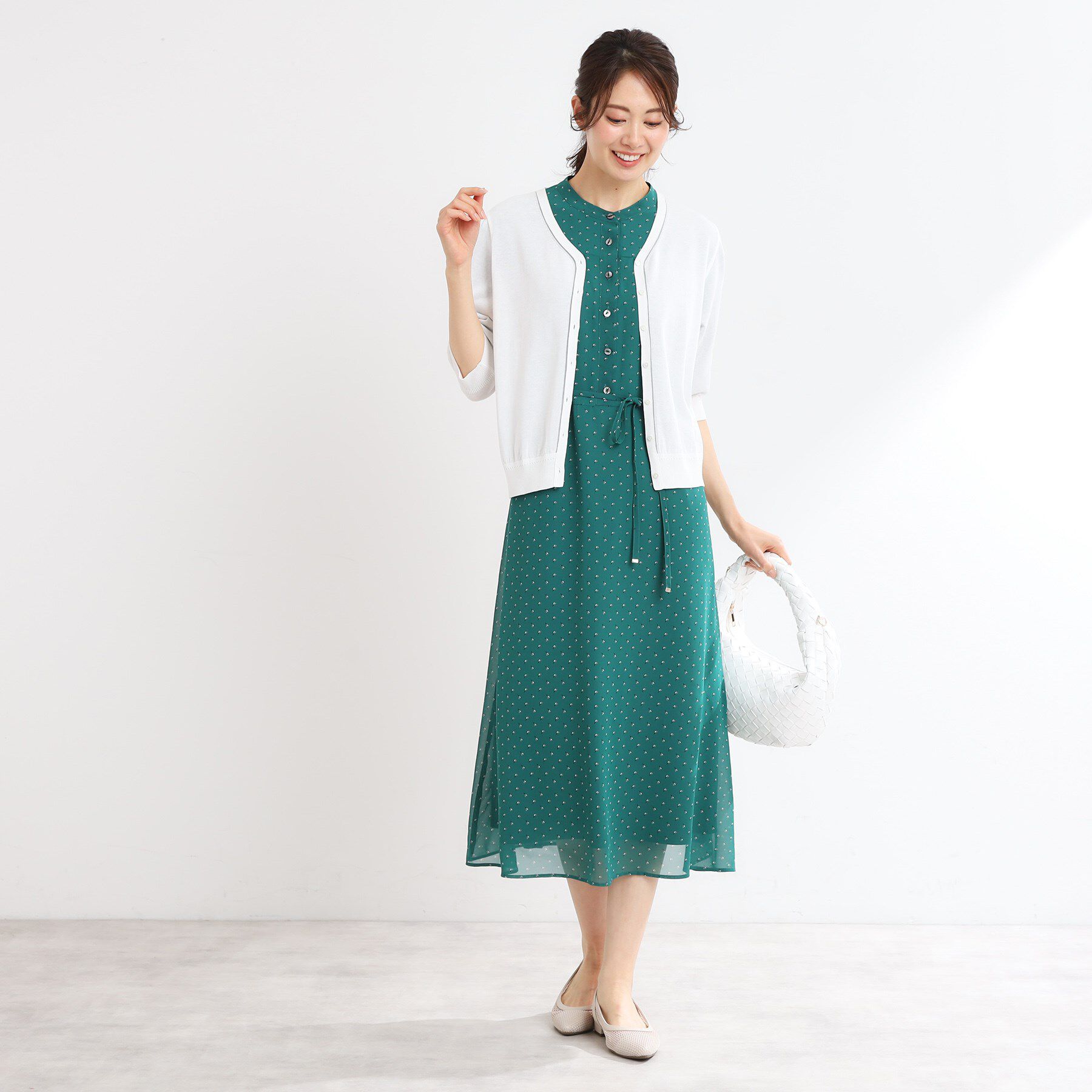 Reflect「【WEB先行カラーあり／手洗い可】六分袖カーディガン」|カーディガン|