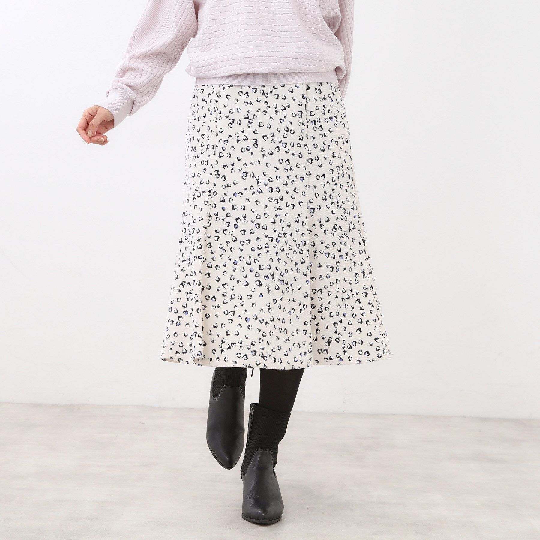 Reflect「ソフトフレアプリントスカート」|スカート|