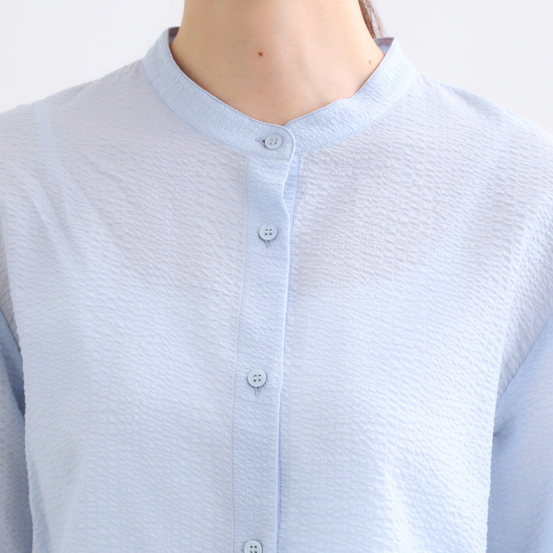 Reflect「【ゆったり着られる◎】バンドカラーシャツブラウス」|シャツ・ブラウス|