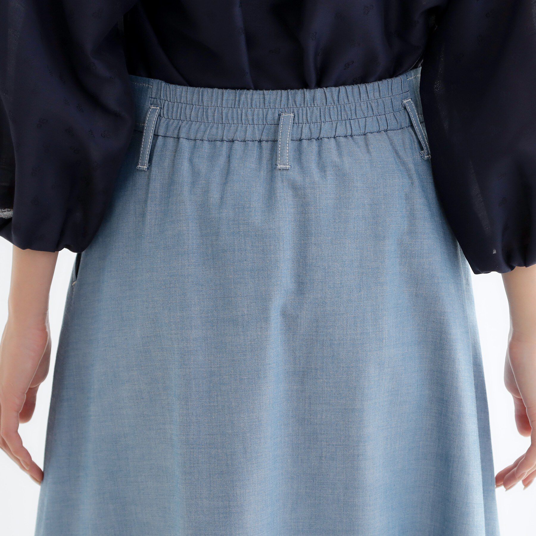 Reflect「ダンガリータックフレアスカート」|スカート|