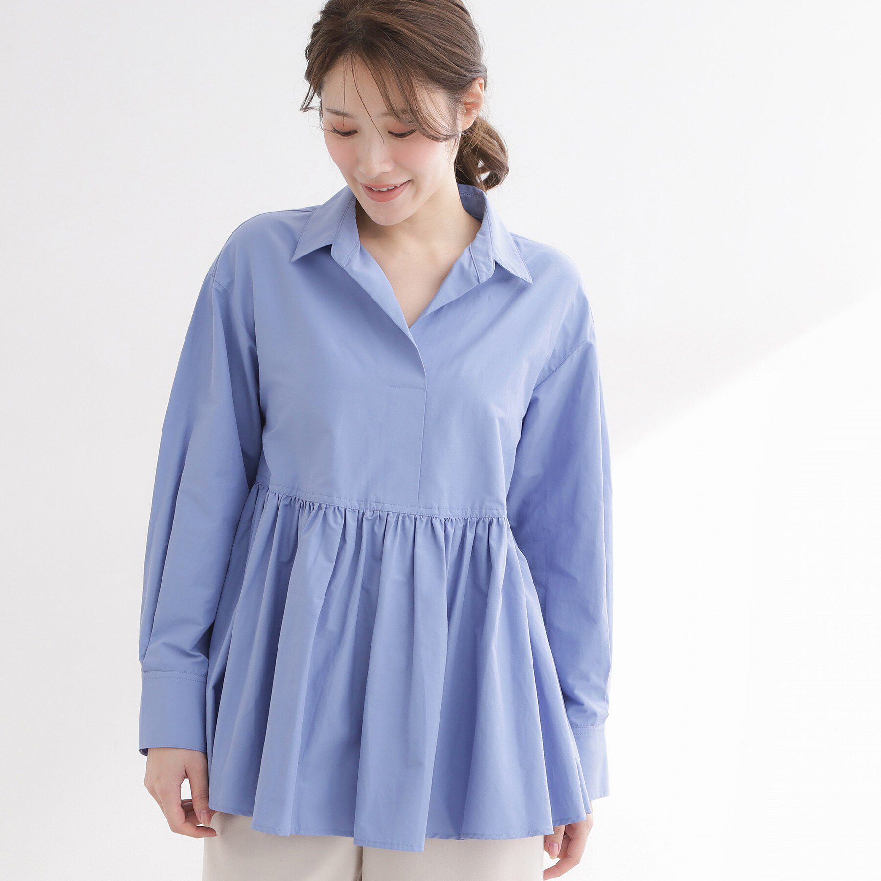 Reflect「【レイヤードにおすすめ◎】ペプラムデザインシャツ」|シャツ・ブラウス|