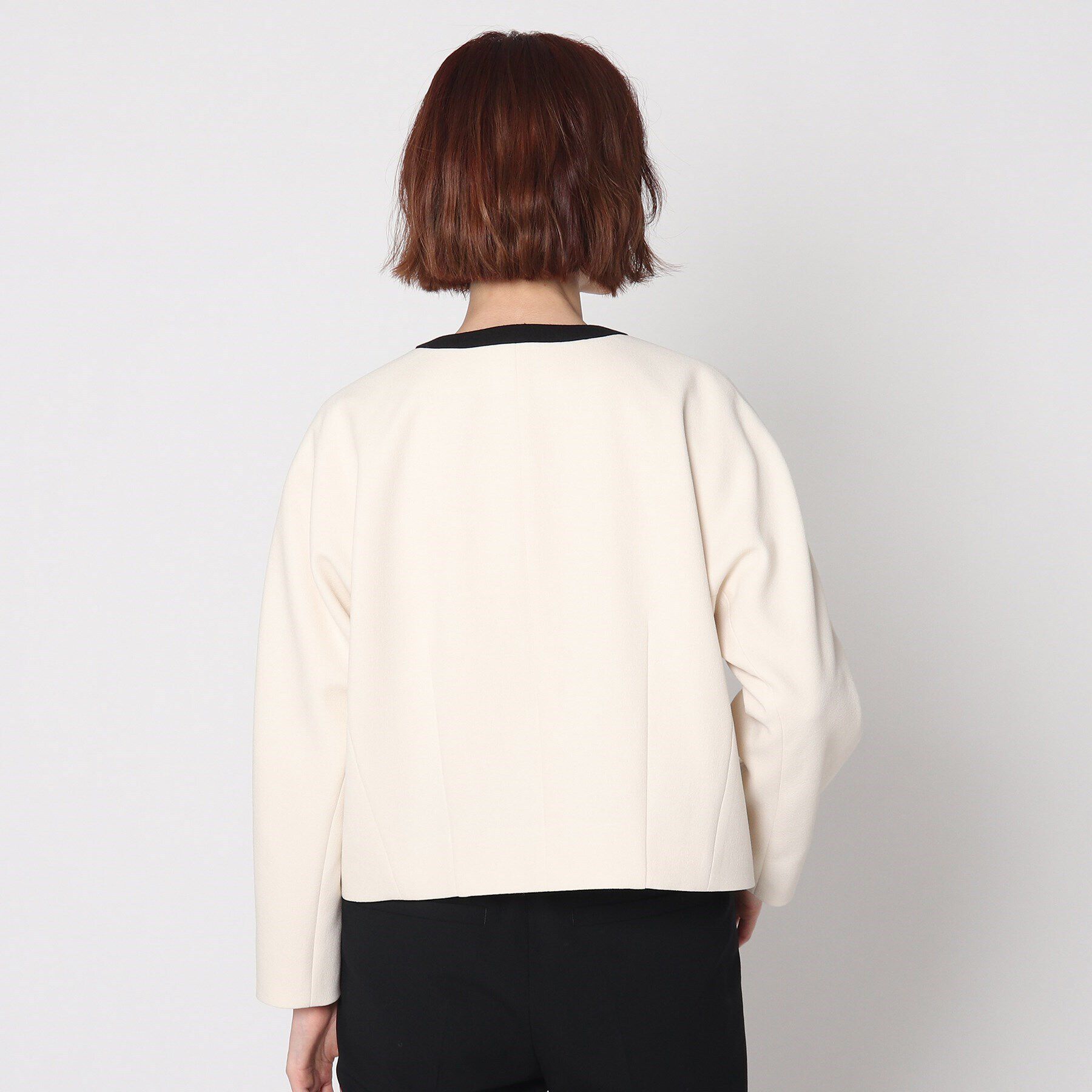 DRESSTERIOR「【セットアップ可】バイカラーショートジャケット」|ノーカラージャケット|