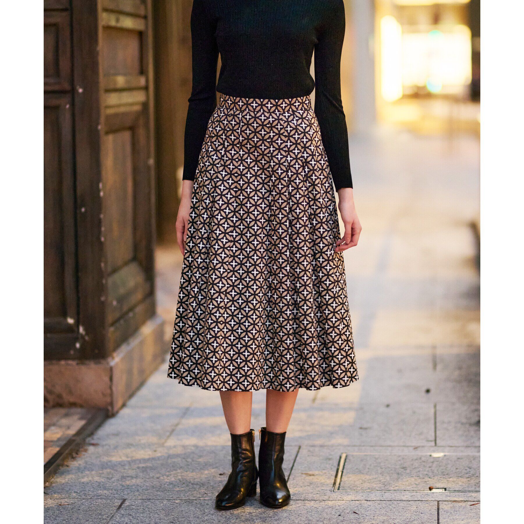 DRESSTERIOR「オーバーラップサークルタックスカート」|スカート|