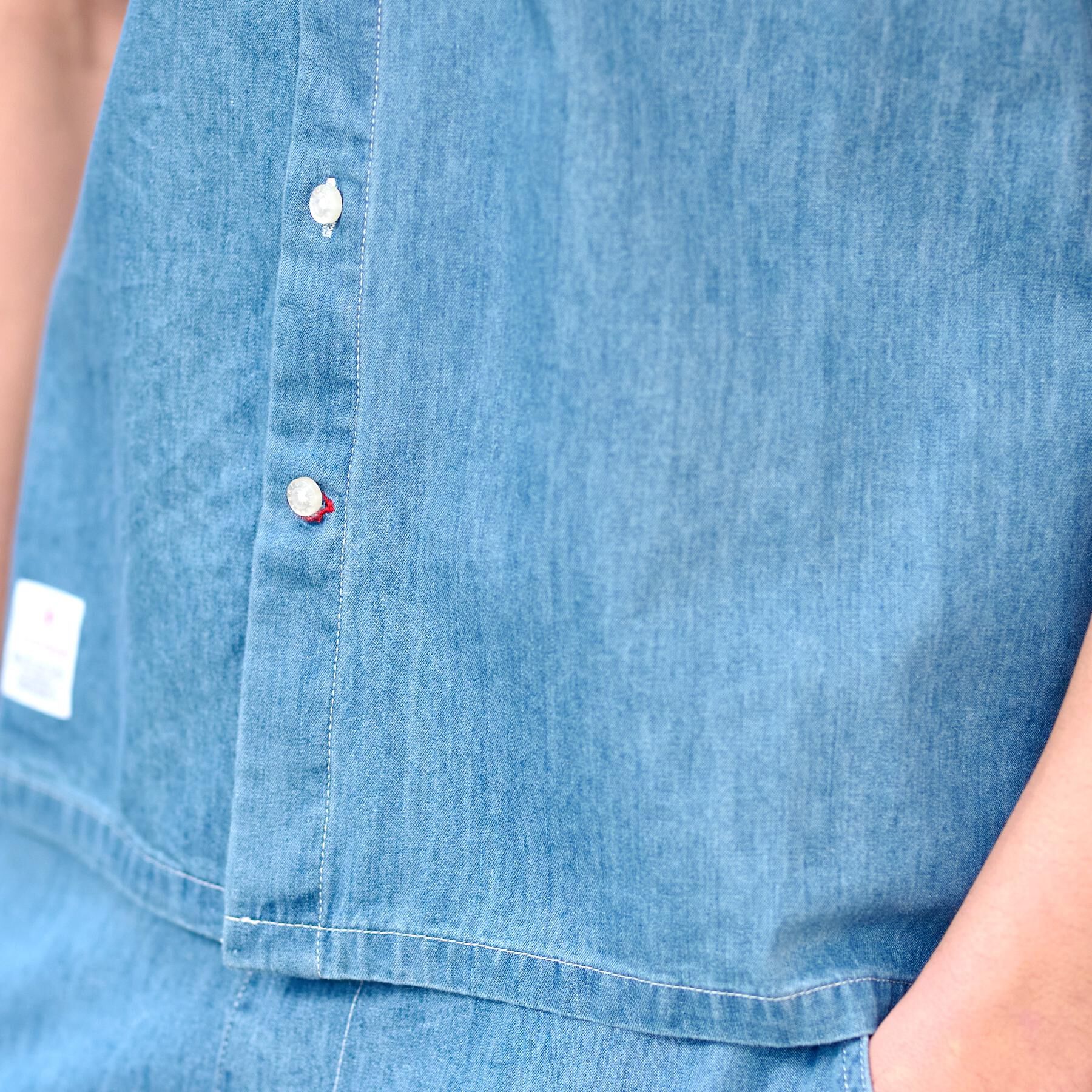 DRESSTERIOR「【セットアップ可】ライトデニム ハーフスリーブシャツ」|シャツ・ブラウス|