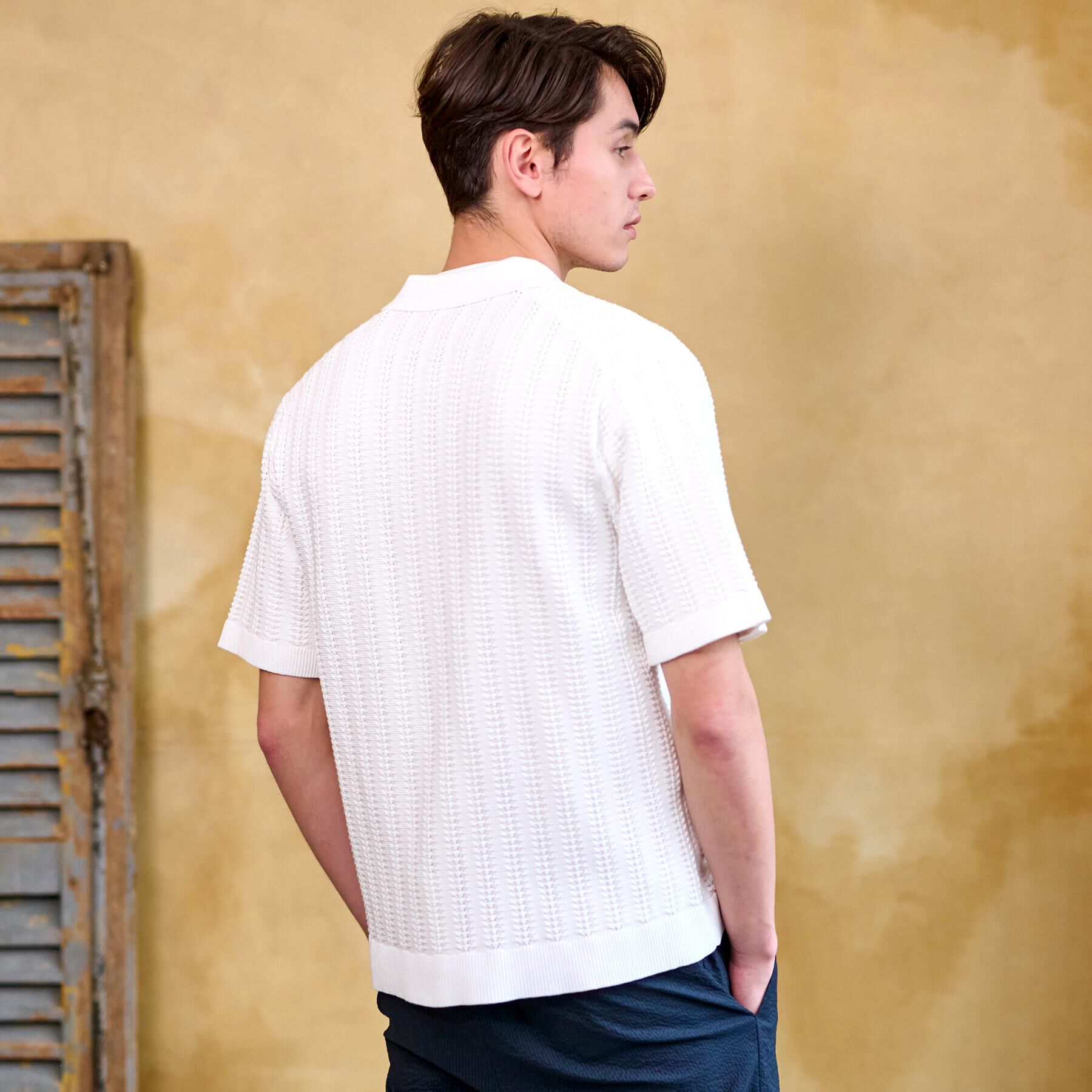 DRESSTERIOR「【Safari5月号掲載】オーガニックコットン キューバニットシャツ」|ニット・セーター|