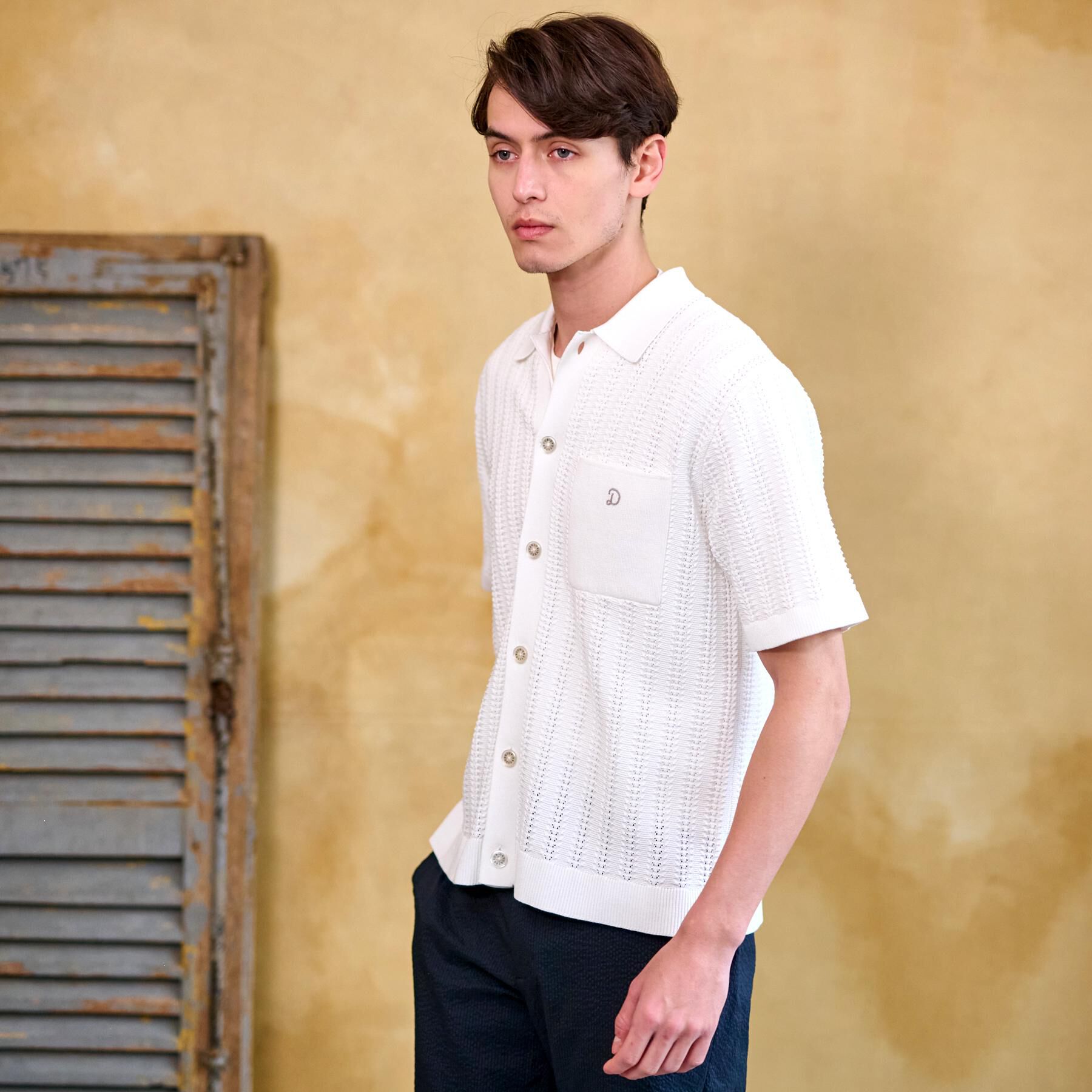 DRESSTERIOR「【Safari5月号掲載】オーガニックコットン キューバニットシャツ」|ニット・セーター|