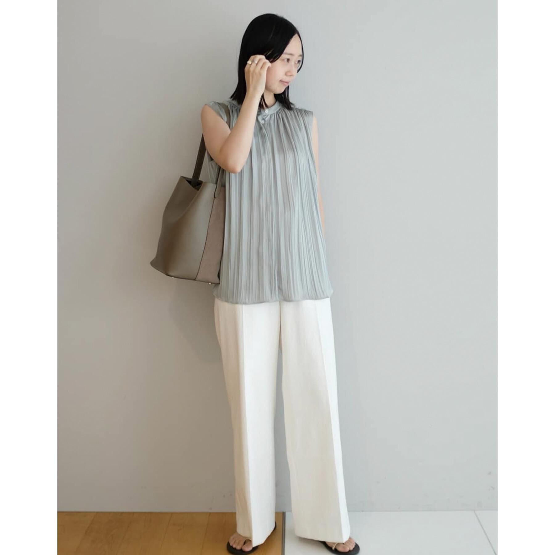 DRESSTERIOR「【洗える/きれいめ】プリーツサテンブラウス」|シャツ・ブラウス|