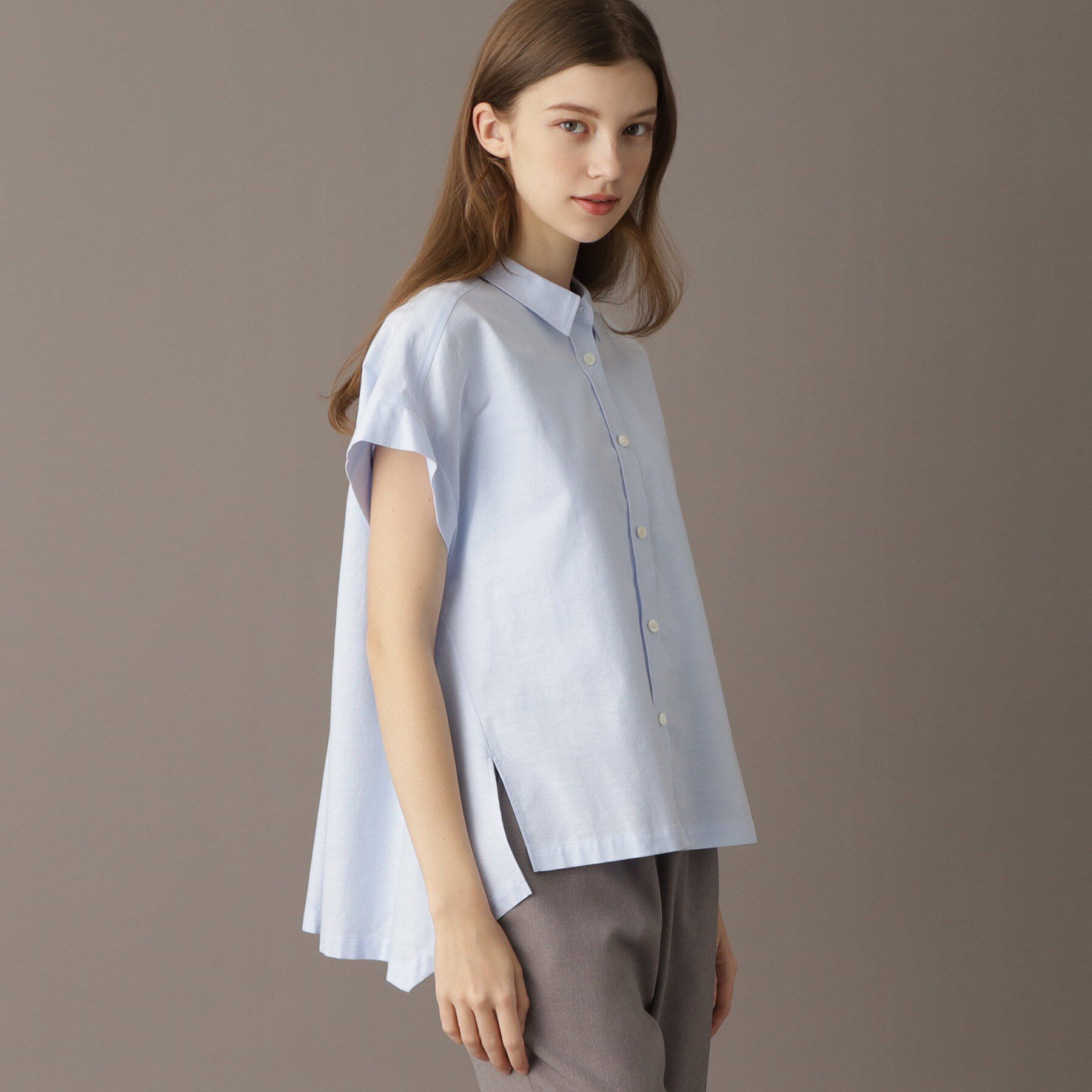 DRESSTERIOR「【日本製/コットン100％】バックフレアオックスシャツ」|シャツ・ブラウス|