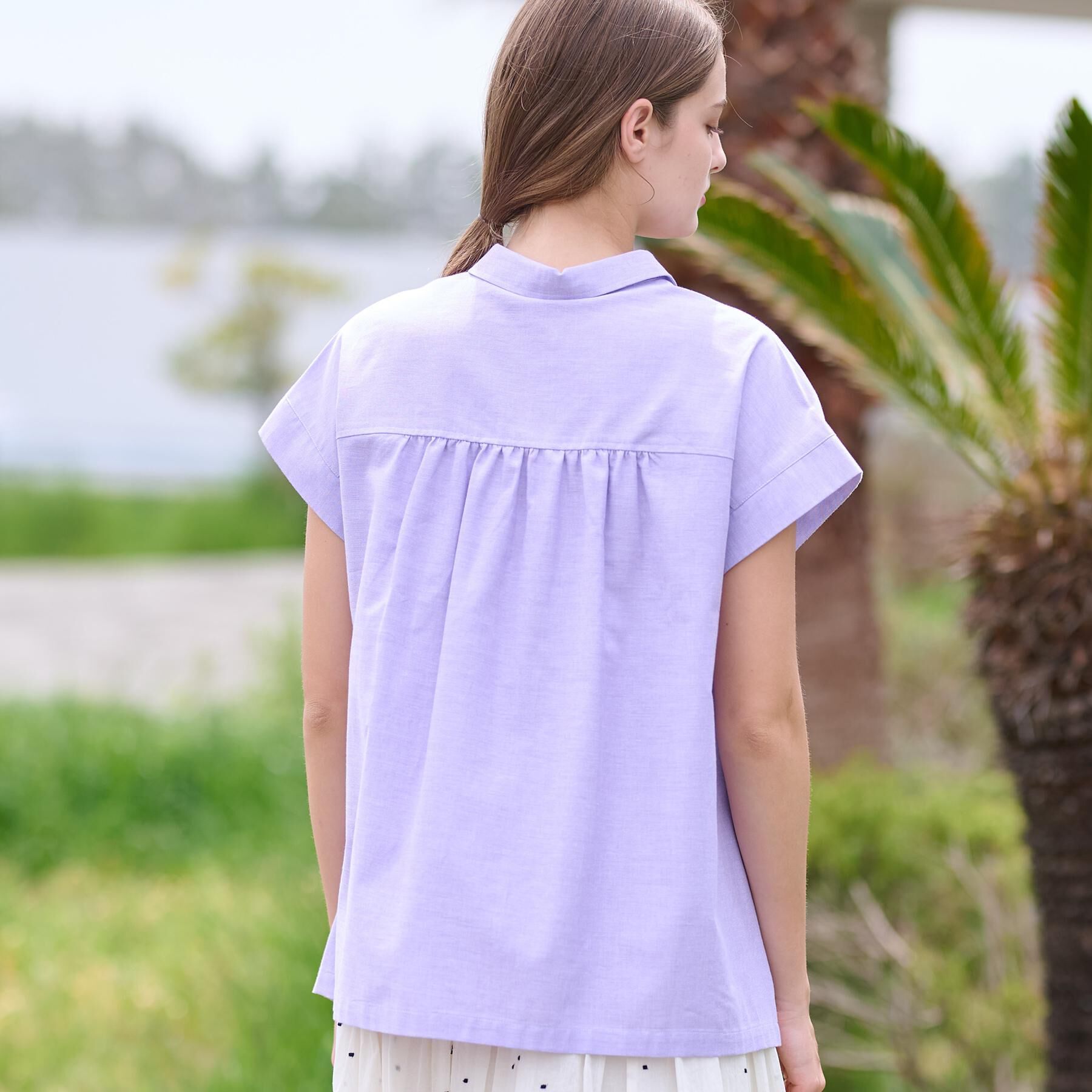 DRESSTERIOR「【日本製/コットン100％】バックフレアオックスシャツ」|シャツ・ブラウス|