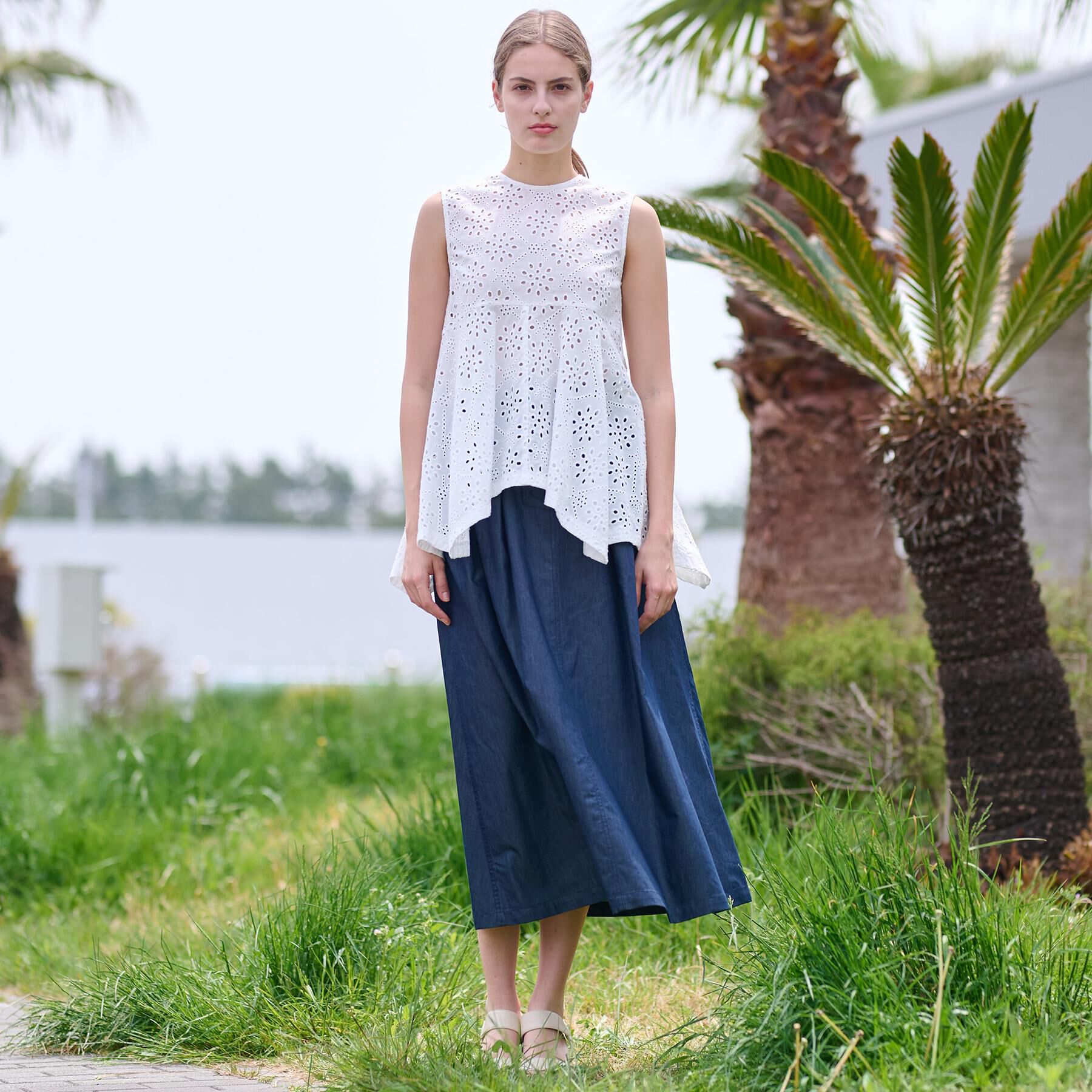 DRESSTERIOR「【コットン100％/洗える】カットワークレースブラウス」|シャツ・ブラウス|