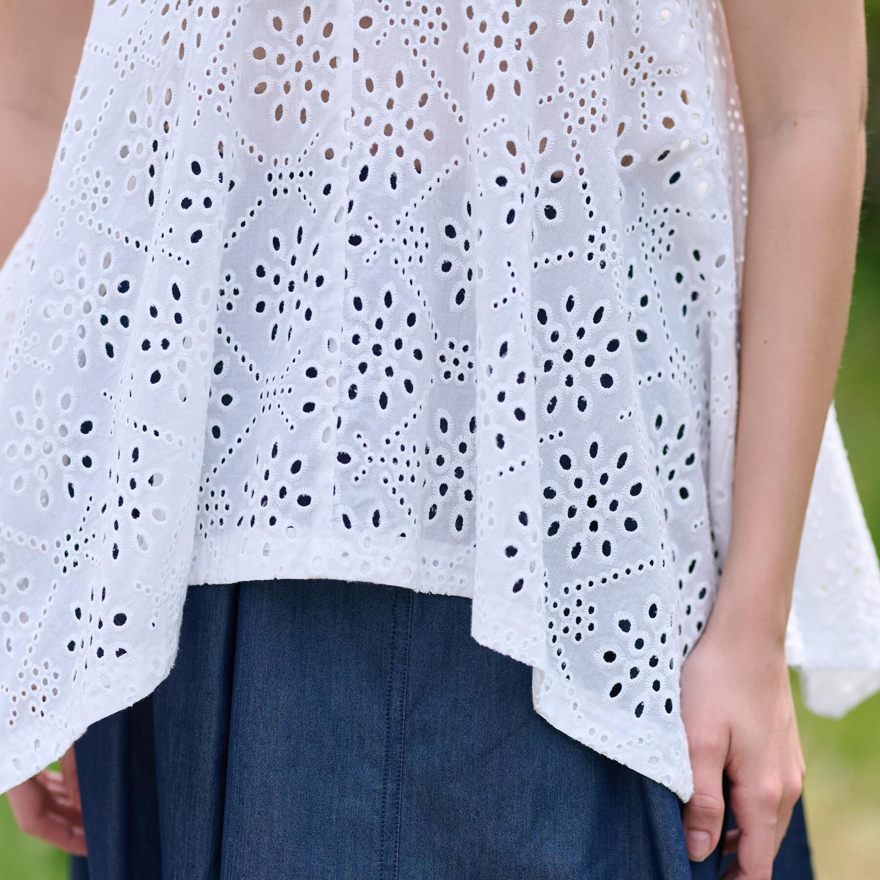 DRESSTERIOR「【コットン100％/洗える】カットワークレースブラウス」|シャツ・ブラウス|