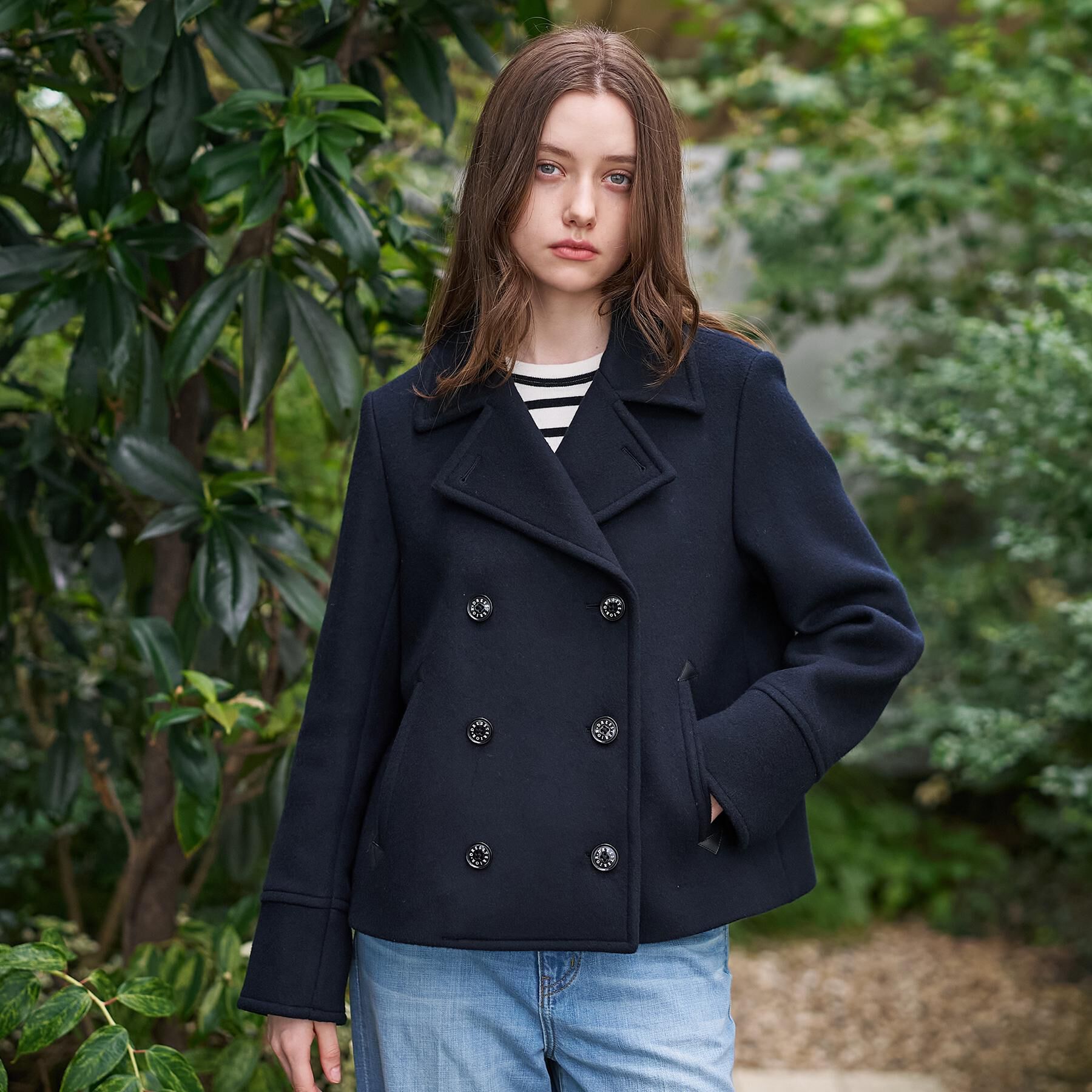 DRESSTERIOR「【CLASSY.12月号/otonaMUSE11月号掲載】Super140'sショートPジャケット」|ピーコート|ネイビー(094)