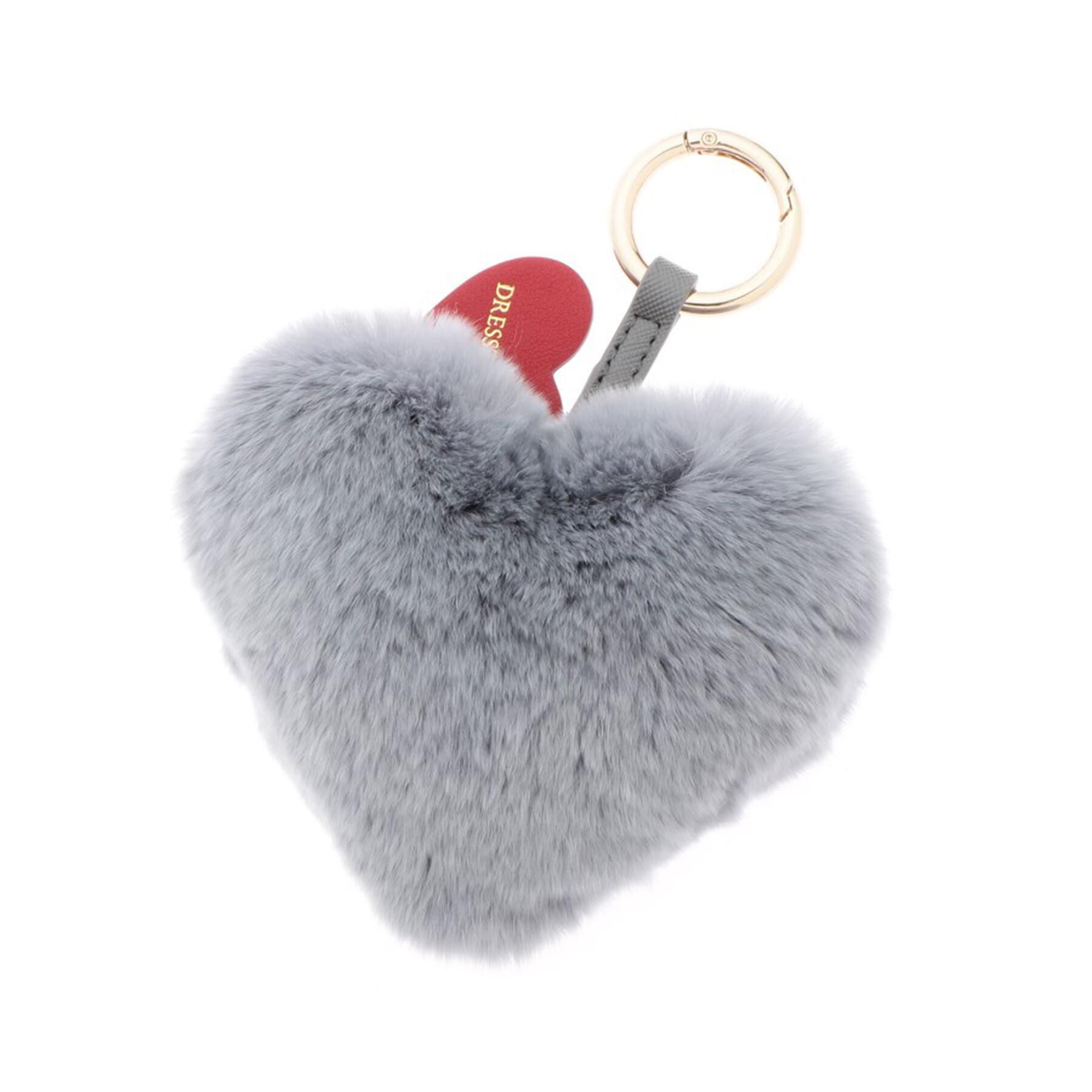 DRESSTERIOR「ラビットファーハートチャーム」|キーケース|