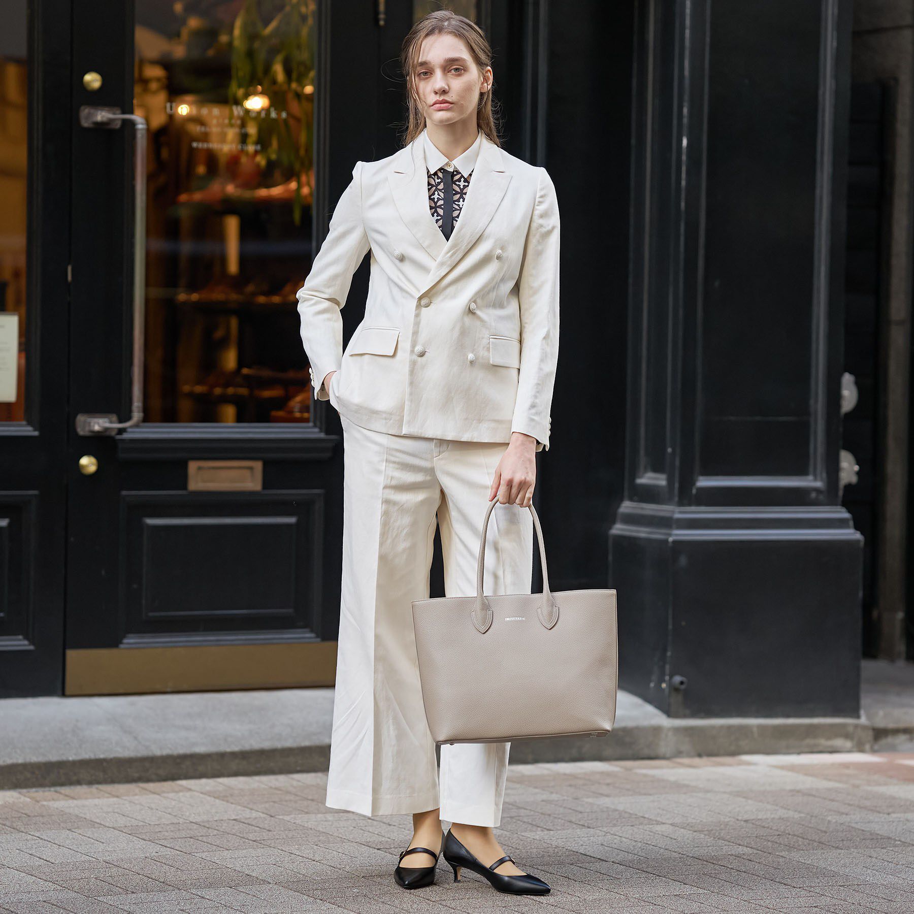 DRESSTERIOR「リネンブレンドWブレストジャケット」|テーラードジャケット|