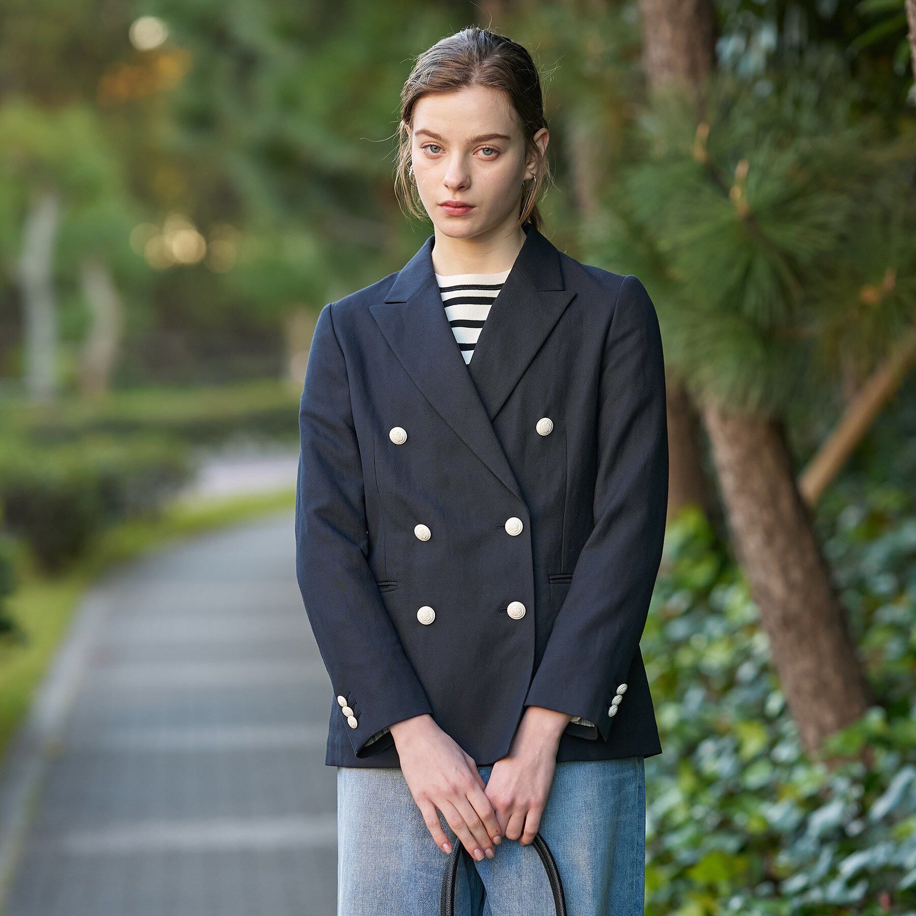 DRESSTERIOR「リネンブレンドWブレストジャケット」|テーラードジャケット|